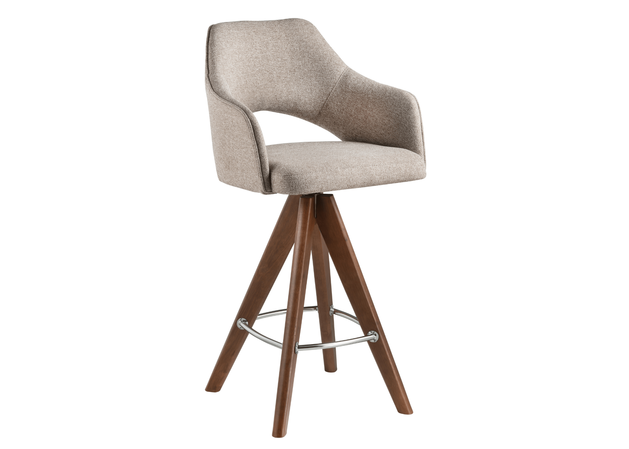 Banqueta Giratória Belina: design moderno e função giratória para bares elegantes.