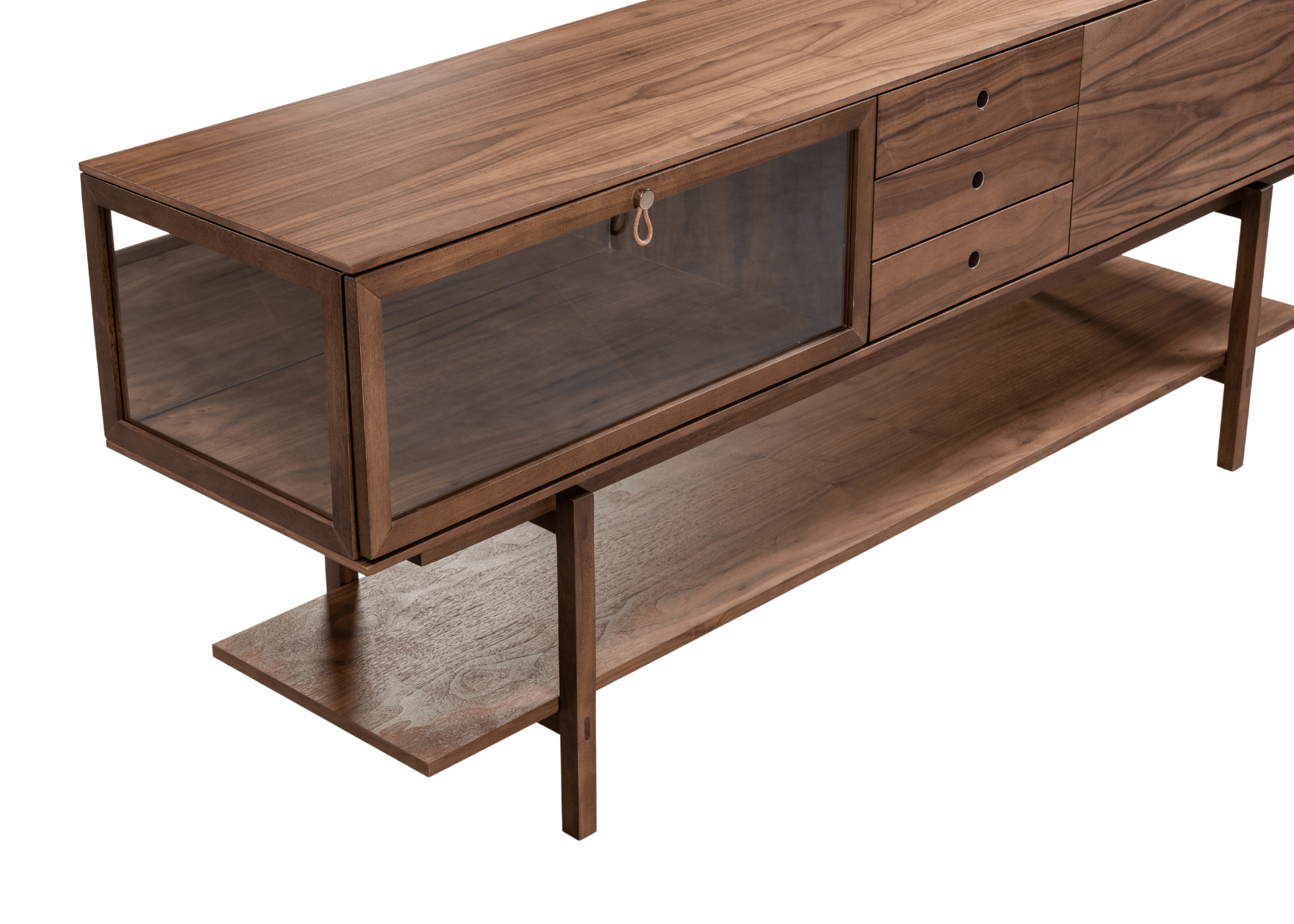 Aparador Charlie com acabamento em MDF laminado.