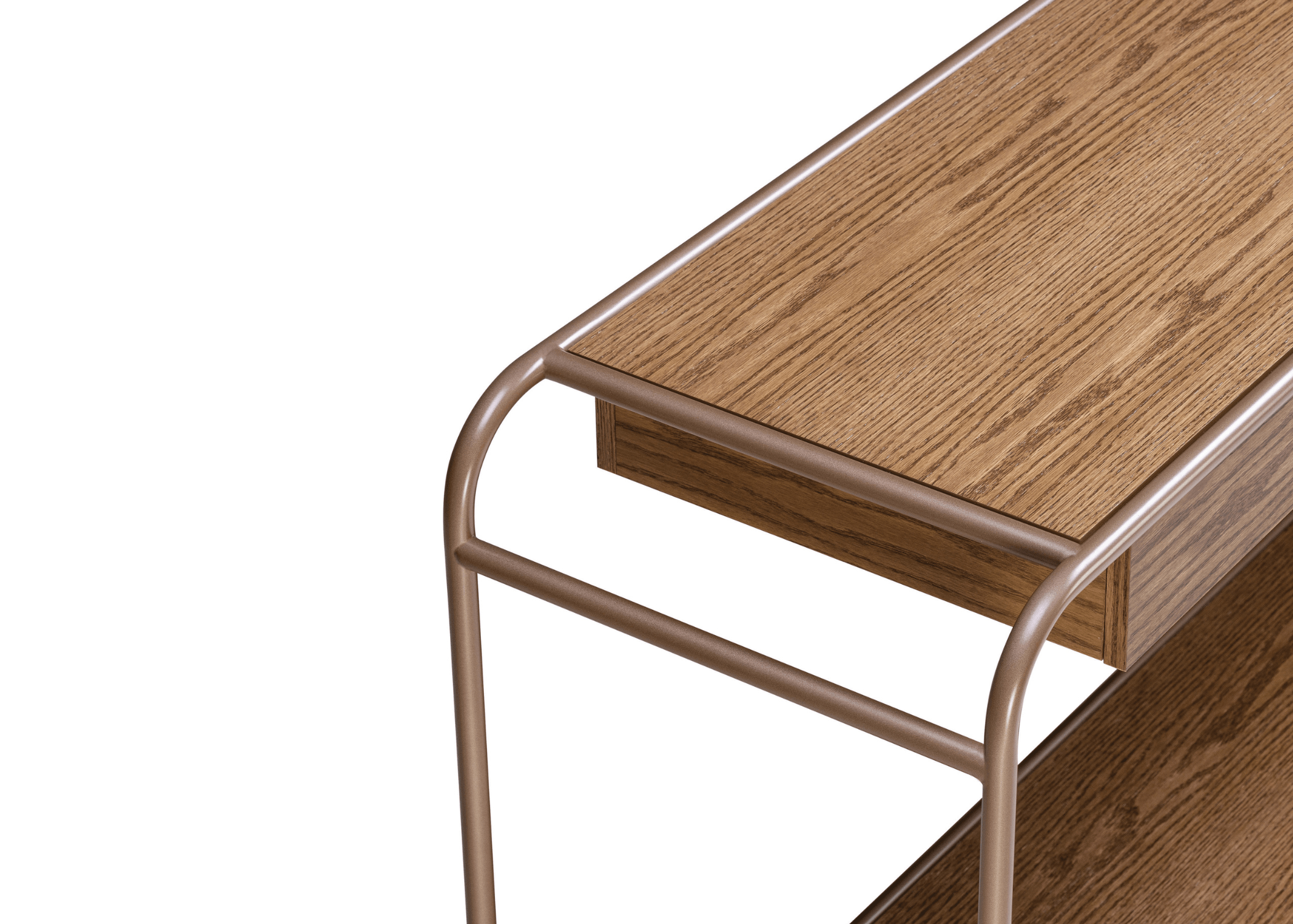 Detalhe do tampo de madeira do Aparador Bar Yara