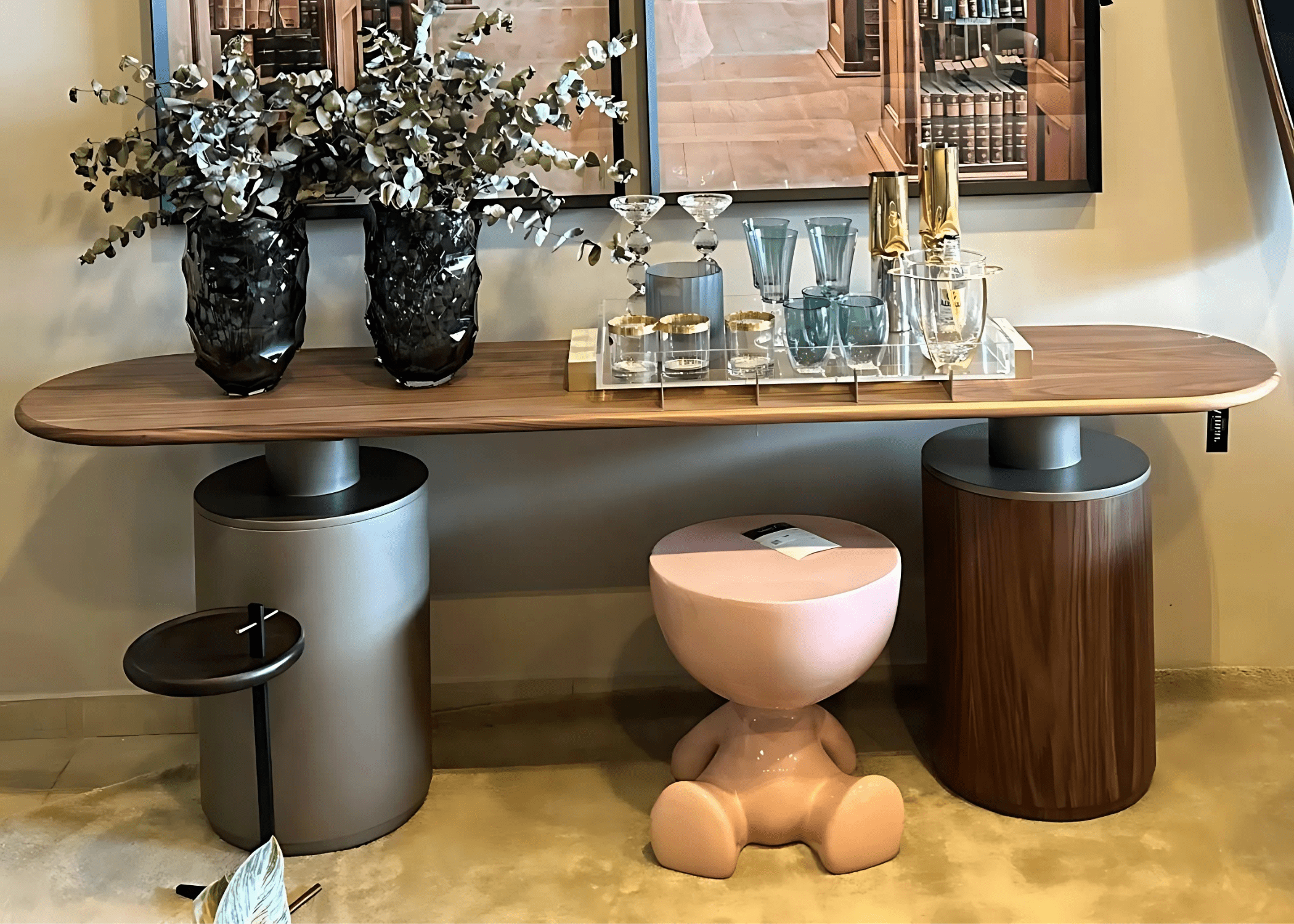 Aparador Celeste em ambiente moderno e sofisticado.