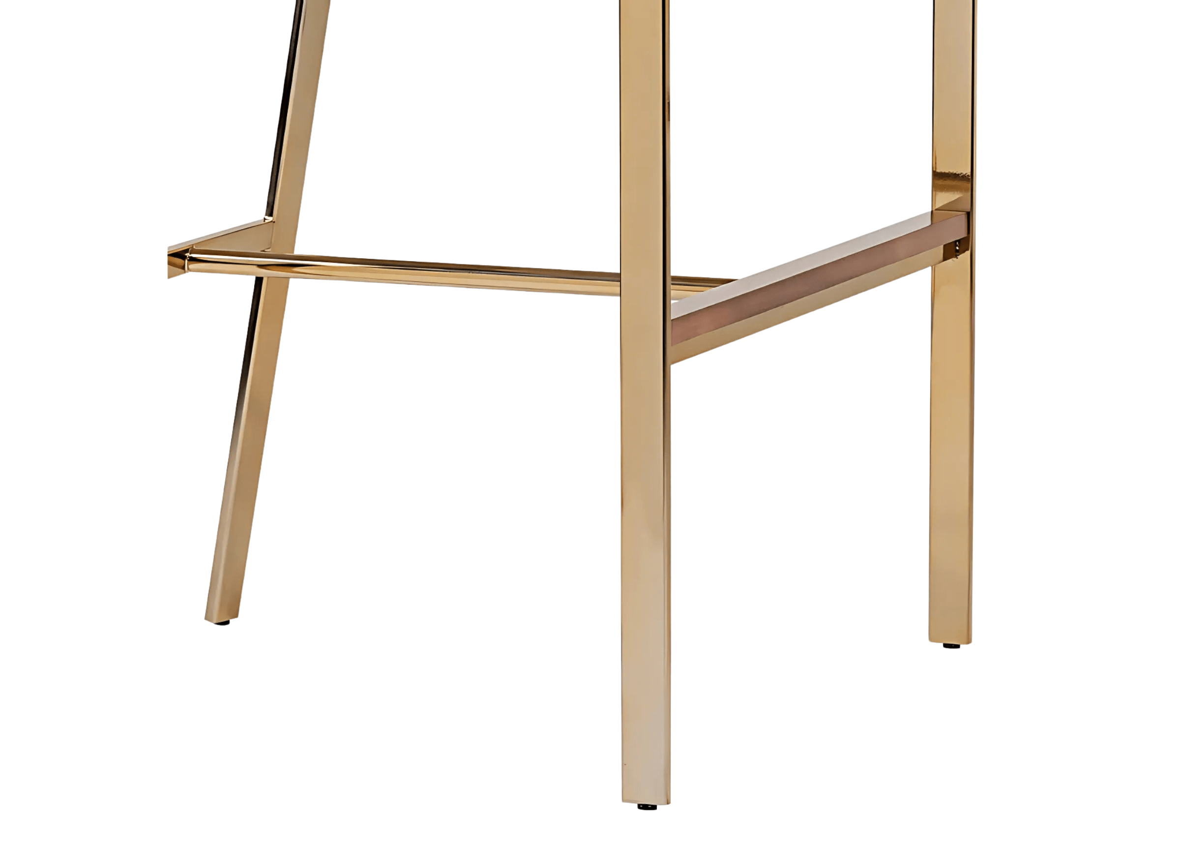 Detalhes da Banqueta Lizzie em aço inox maravilhoso.