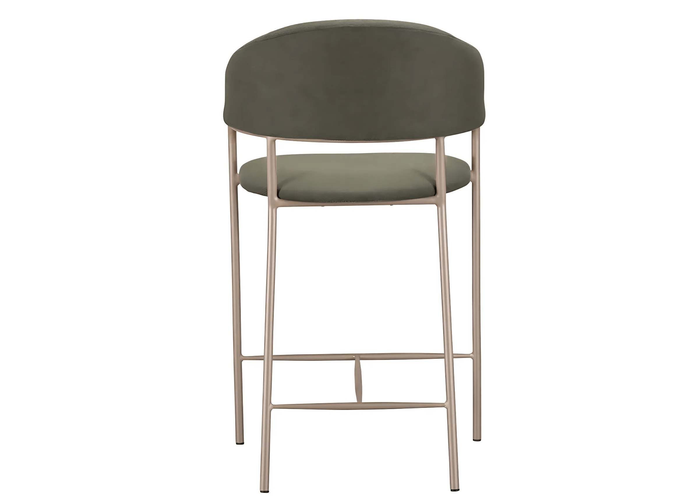 Detalhe do encosto estofado da Banqueta Eron