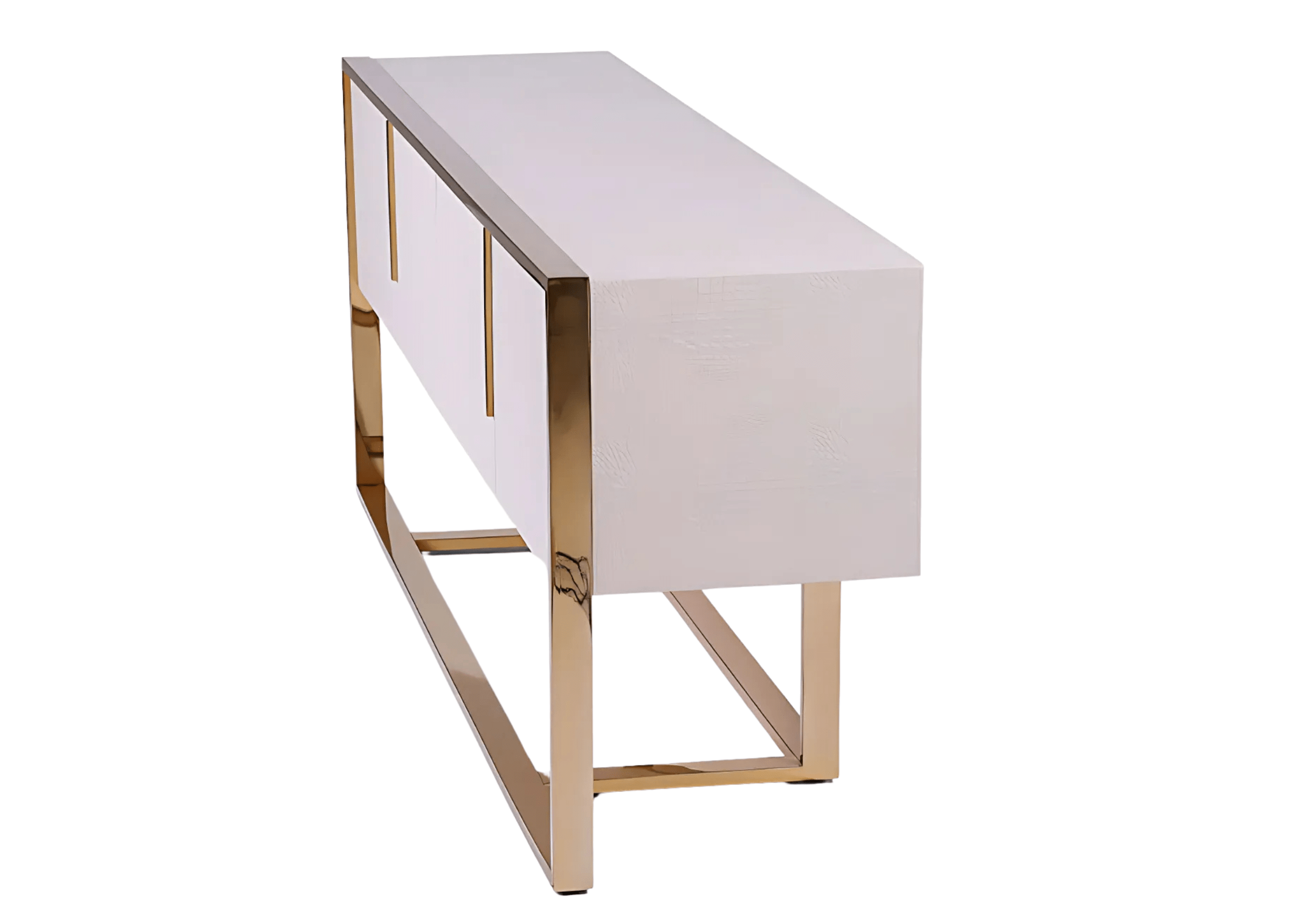 Base em aço inox do Buffet Athos com design moderno