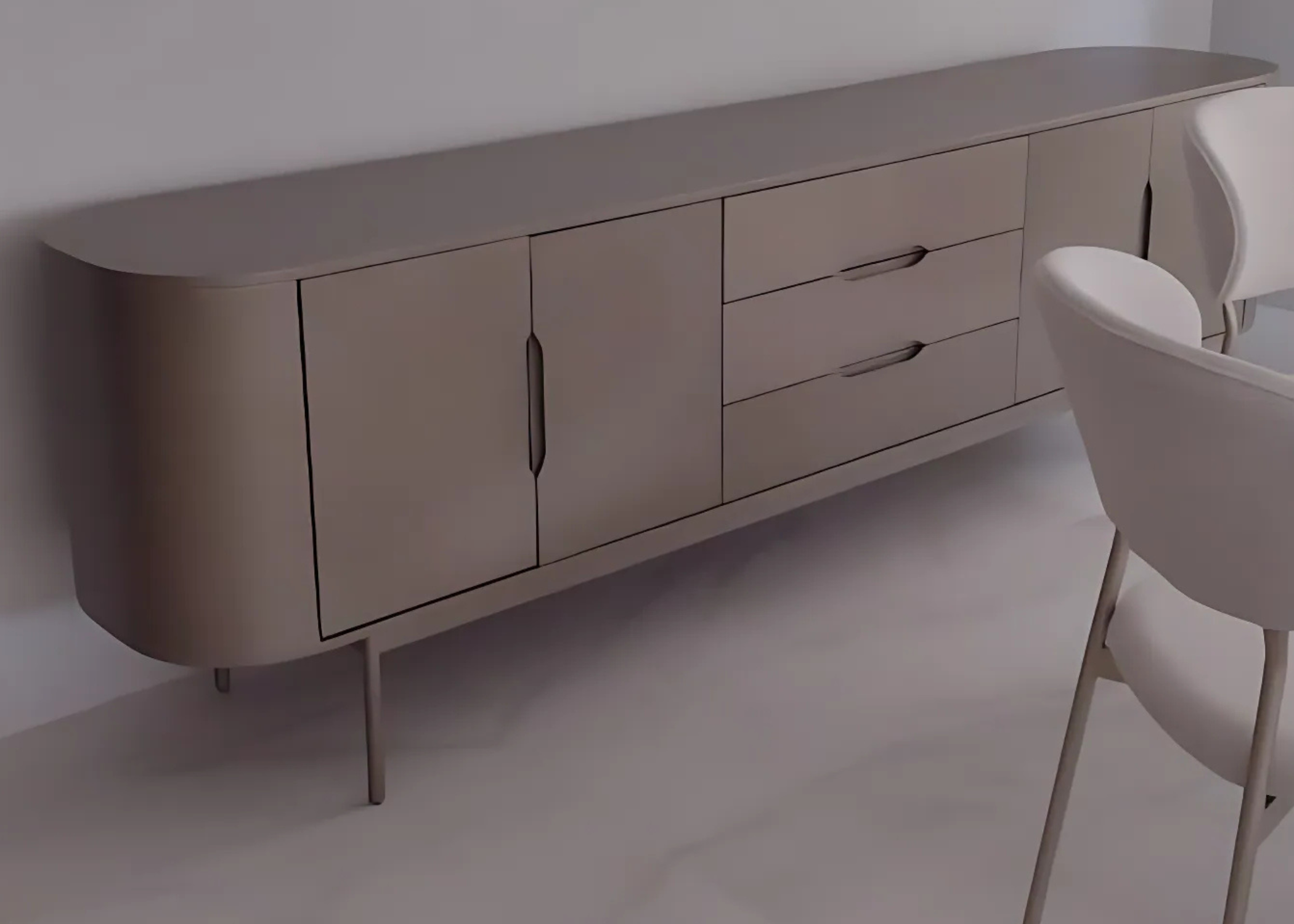 Buffet Oz elegante e moderno.