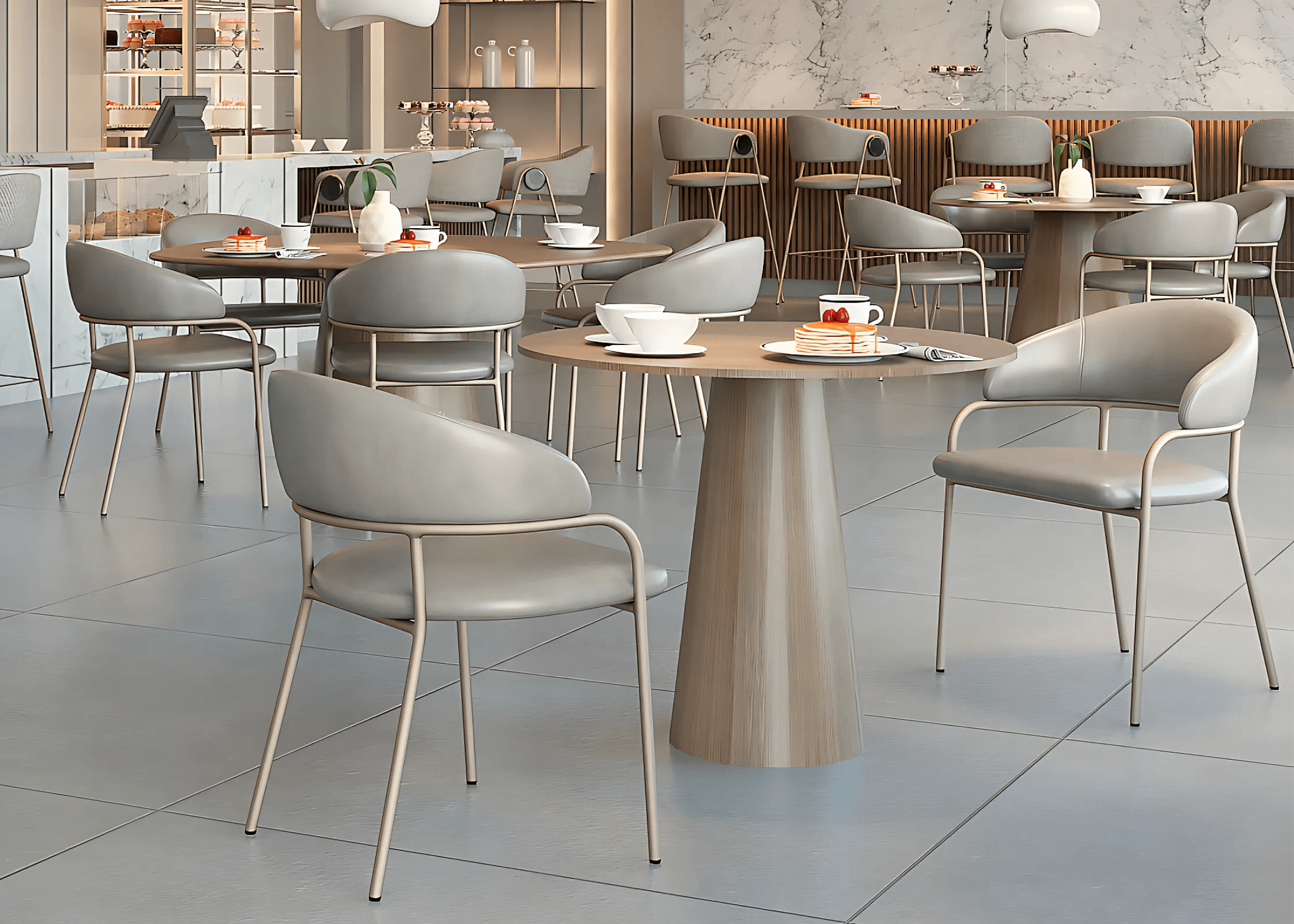 Cadeira Eron compondo espaço moderno e sofisticada.