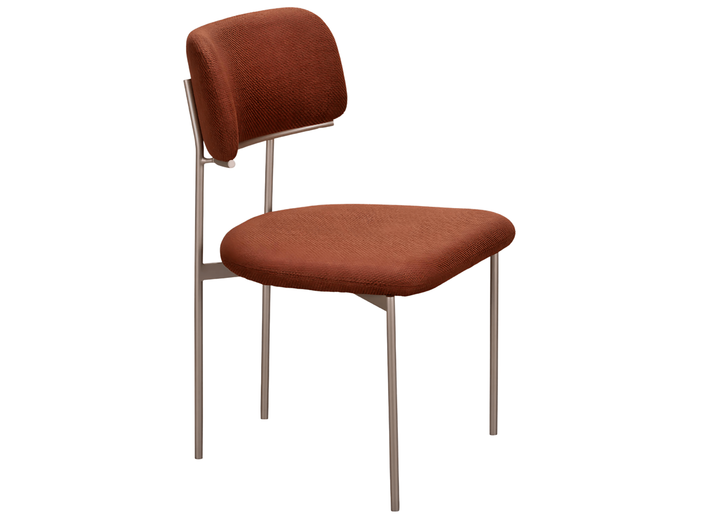 Vista lateral da Cadeira Keith com estofado elegante