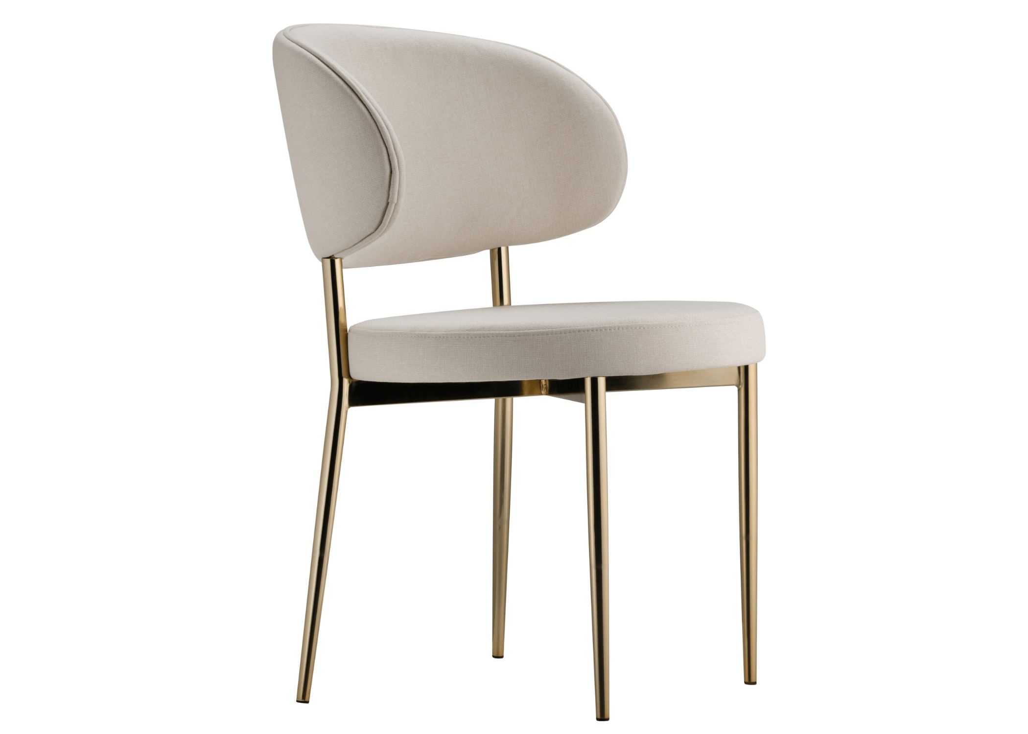 Conforto e estilo: Detalhe do assento da Cadeira Doralt I.