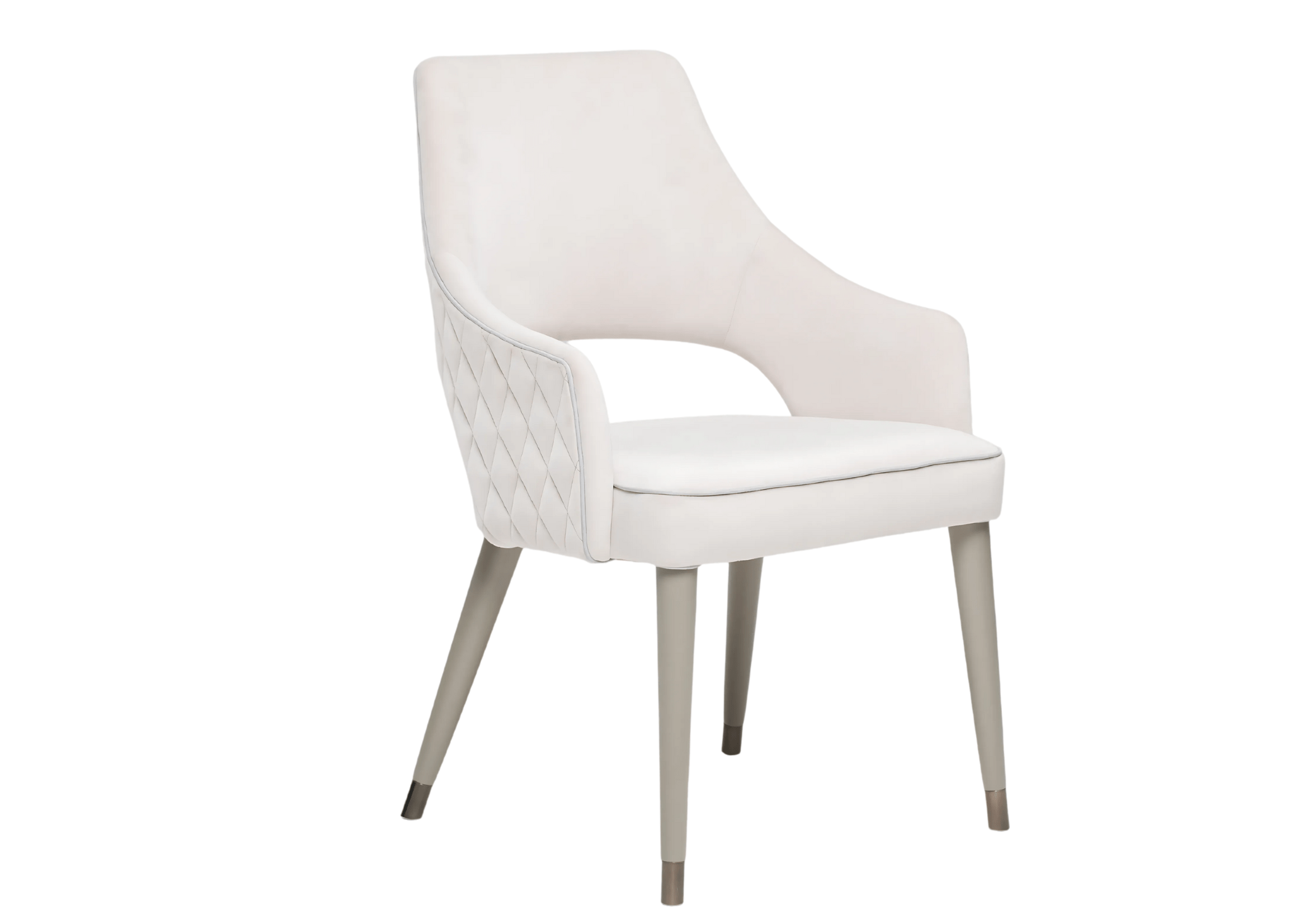 Detalhe da Cadeira Vicenza com acabamento elegante e sofisticado.