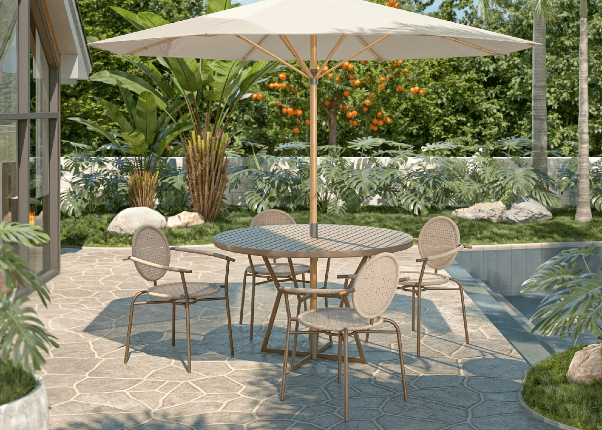 Cadeira Atis compondo espaço contemporâneo e aconchegante