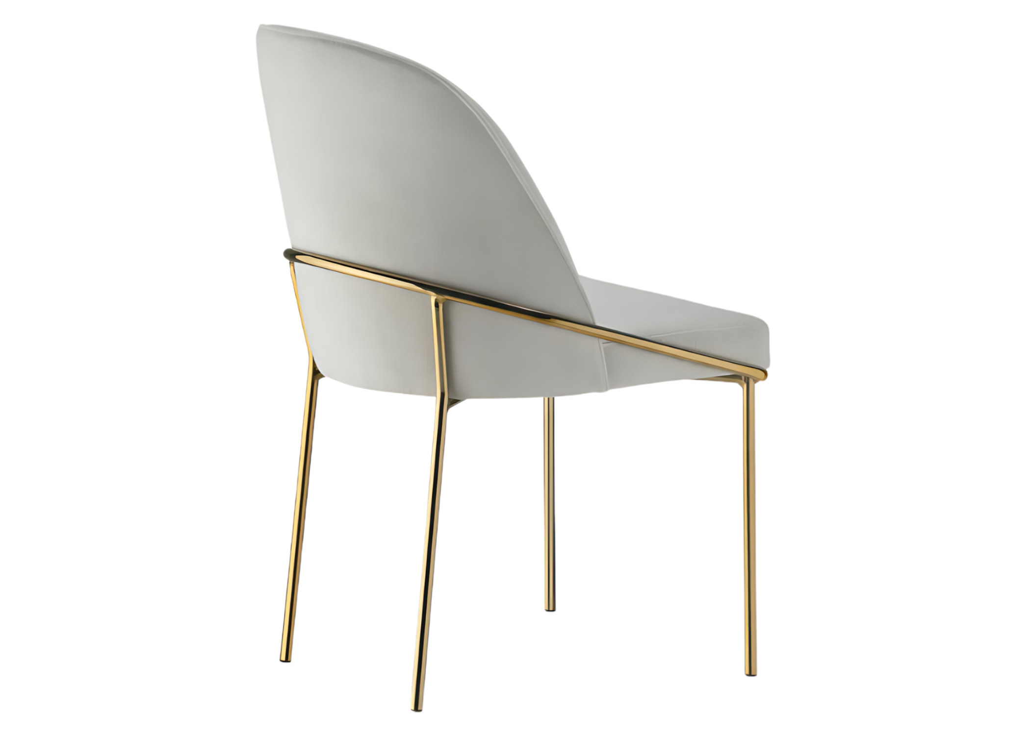 Design curvilíneo da Cadeira Blue, convidativo ao conforto e relaxamento.