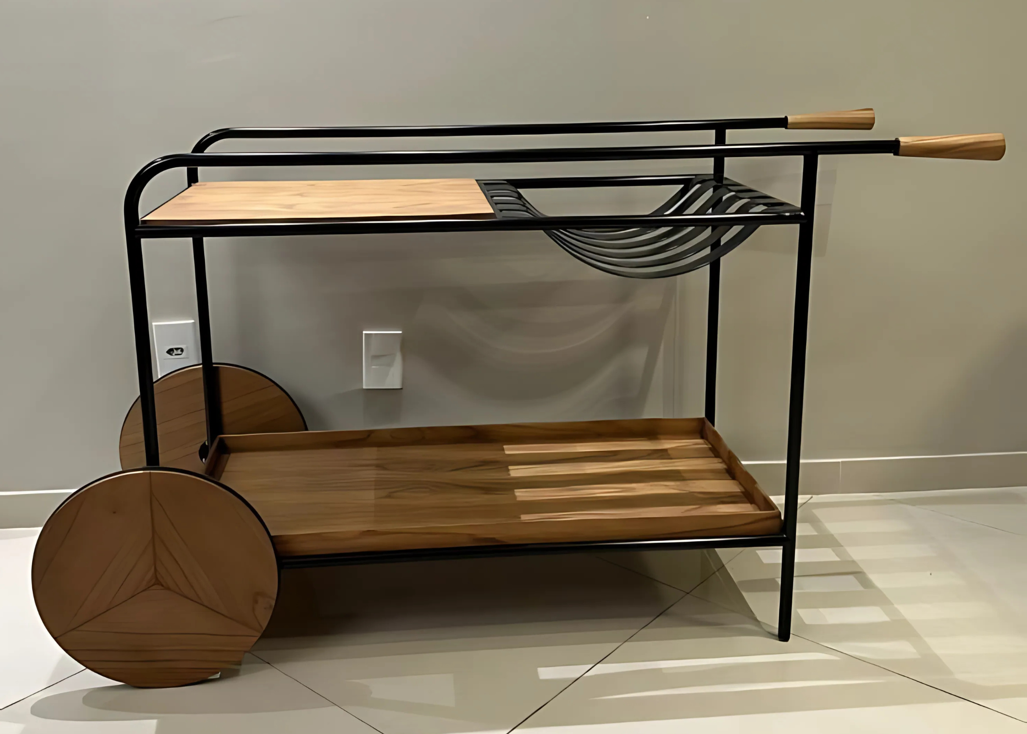 Carrinho Bar Boheme: A peça central que sua sala contemporânea merece.