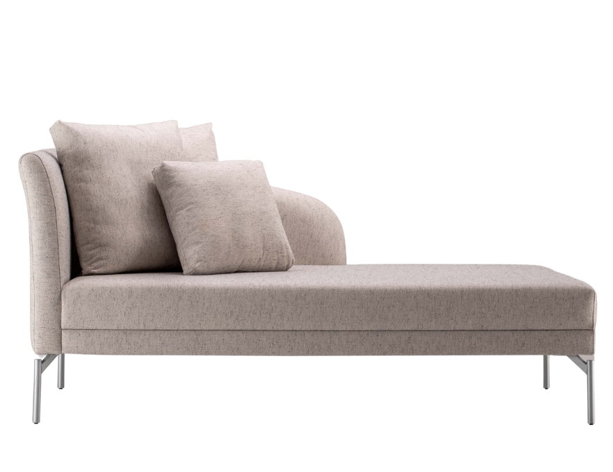 Relaxamento ao ar livre: Chaise Nora em ambiente moderno.