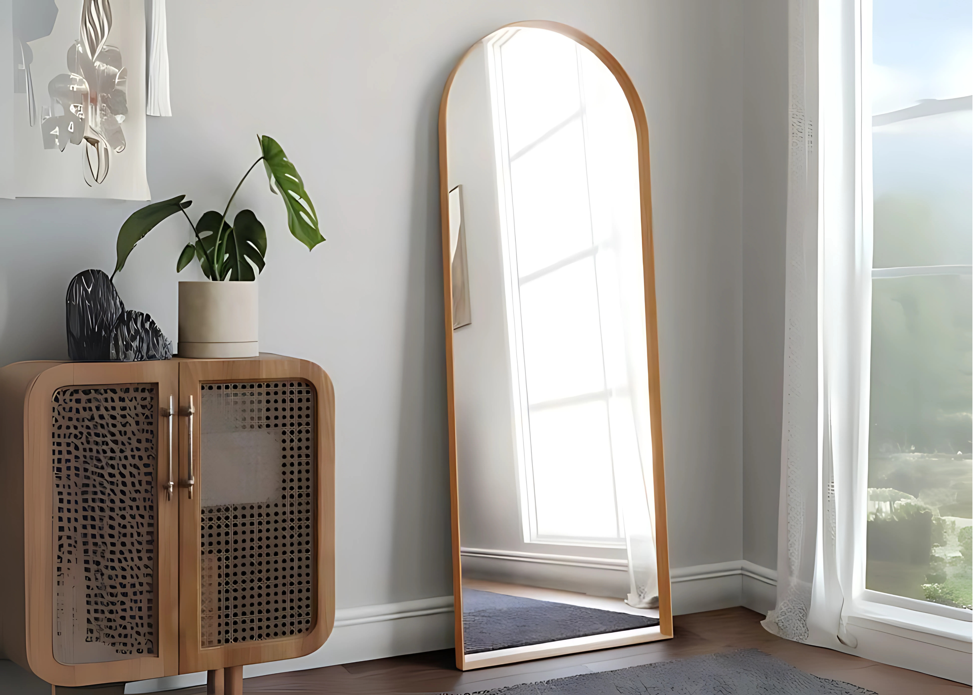 Espelho decorativo Gucci III, peça moderna e funcional para ampliar espaços com estilo.