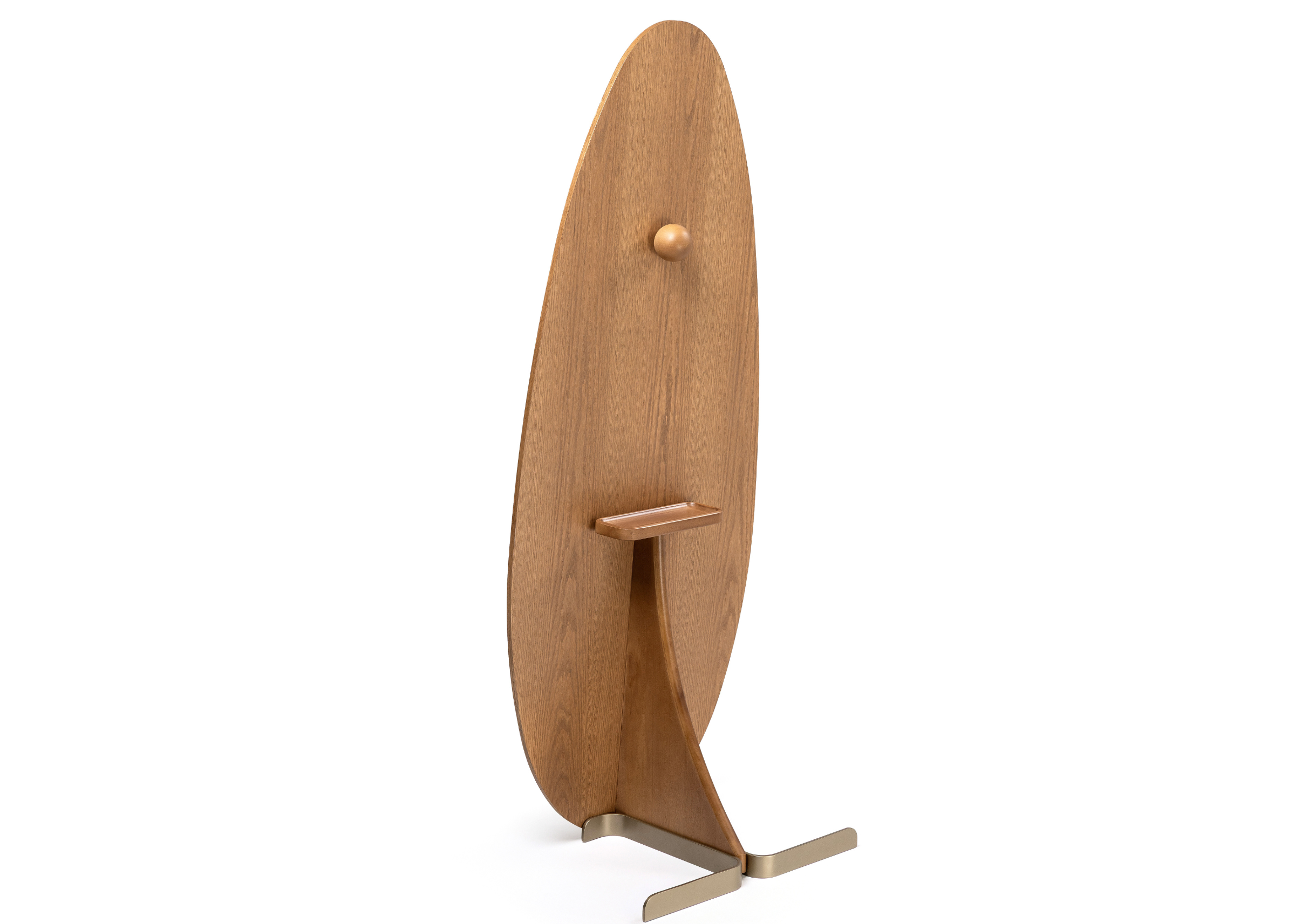 Espelho de Chão Laura com formato orgânico e acabamento refinado, ideal para dormitórios e closets elegantes.