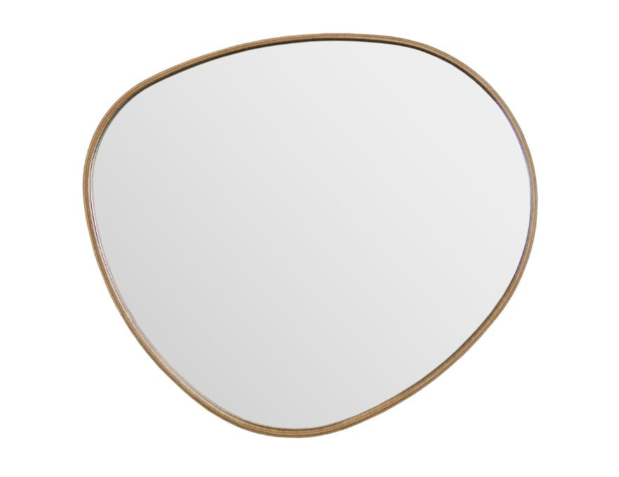 Detalhe da moldura de madeira do Espelho Luminar