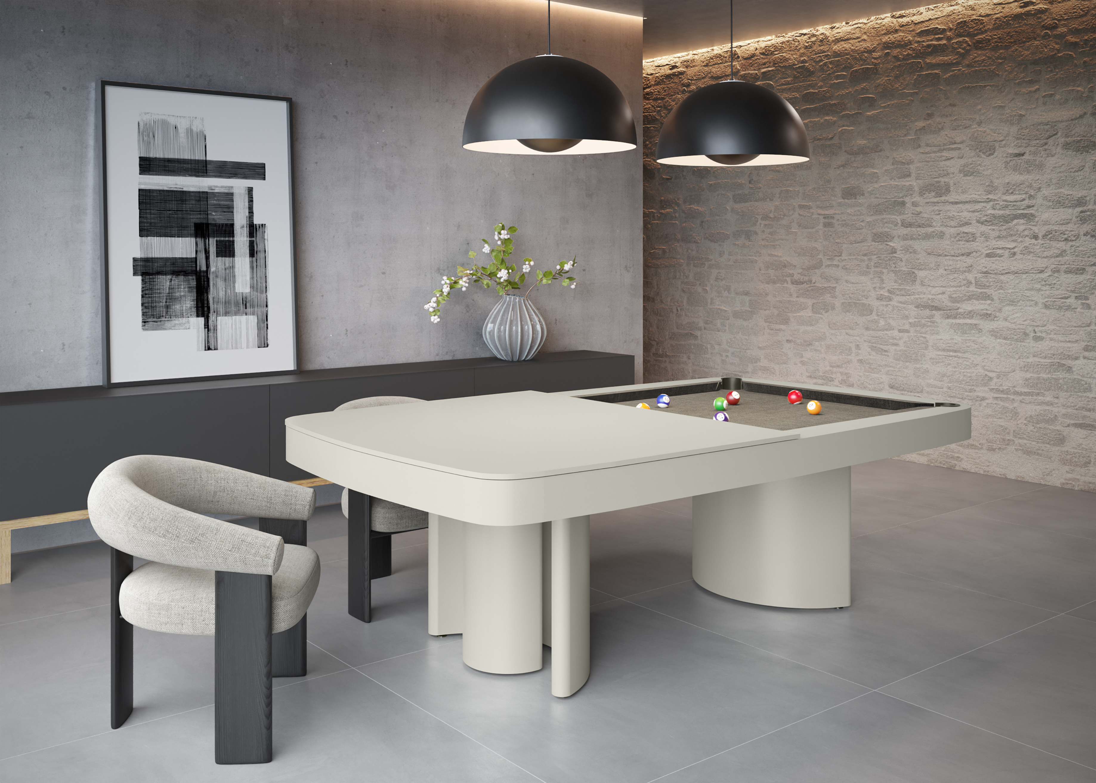 A mesa de sinuca e jantar Master foi criada para impressionar, com design versátil e acabamento de alta qualidade que a torna indispensável.