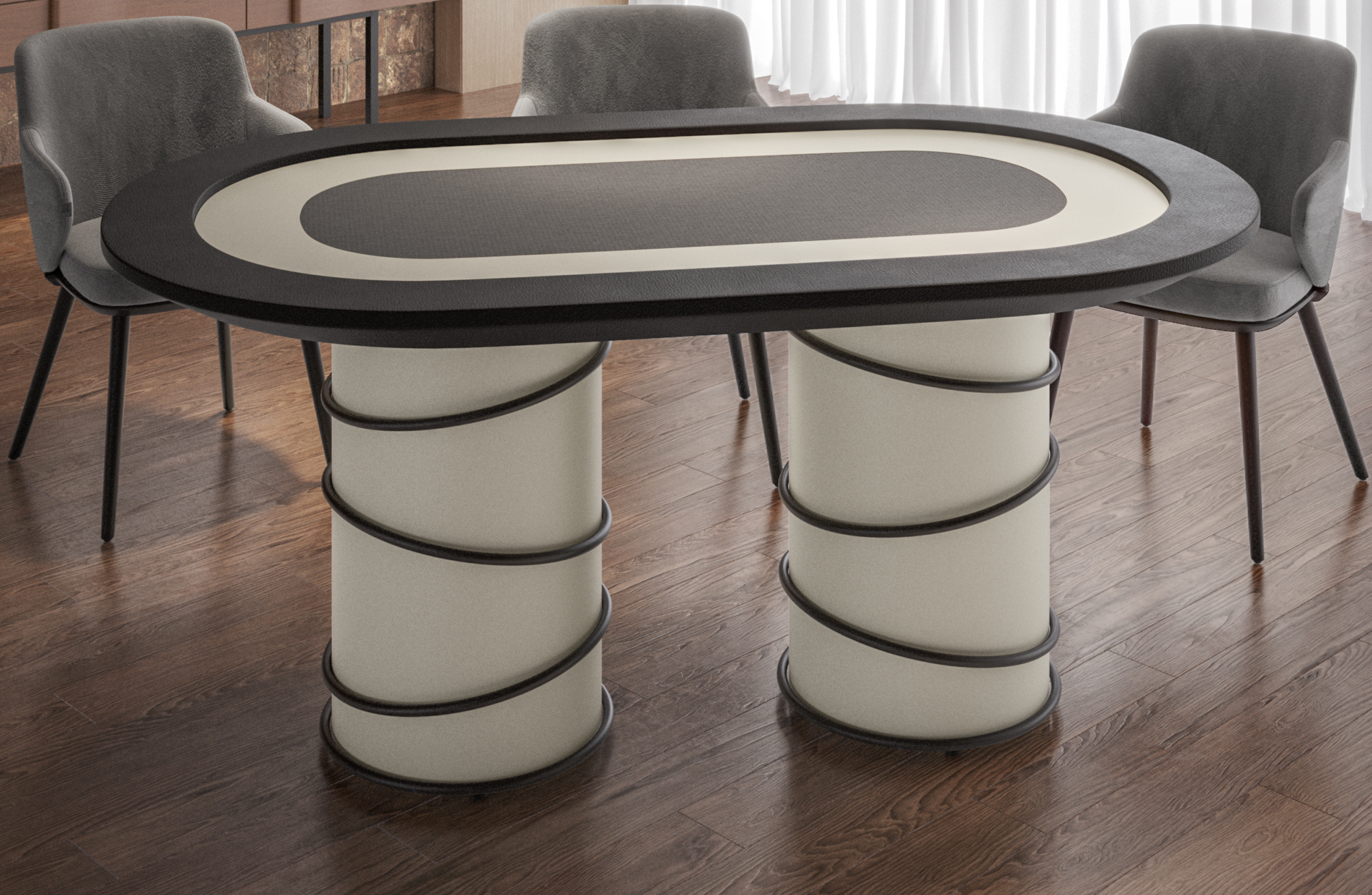 A mesa Funny é feita para quem gosta de combinar estratégia e diversão, oferecendo o ambiente perfeito para partidas memoráveis.