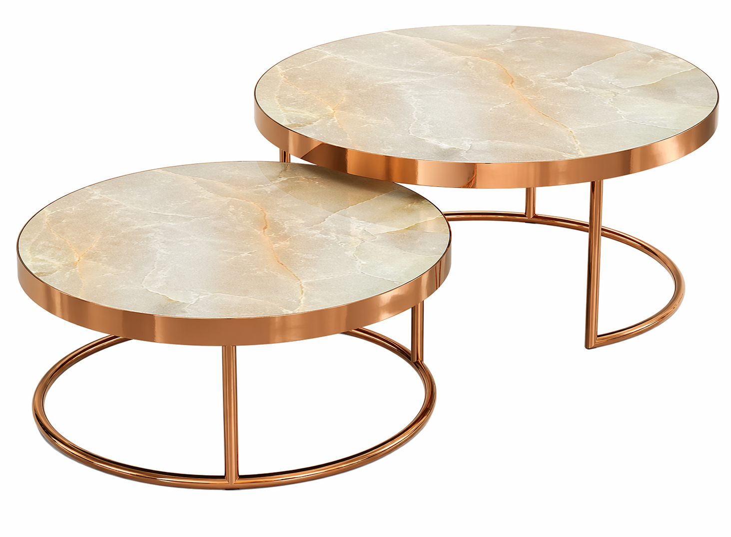 Mesa de Centro Angelyna para sala de estar elegante, peça central decorativa com estilo atemporal e sofisticado.