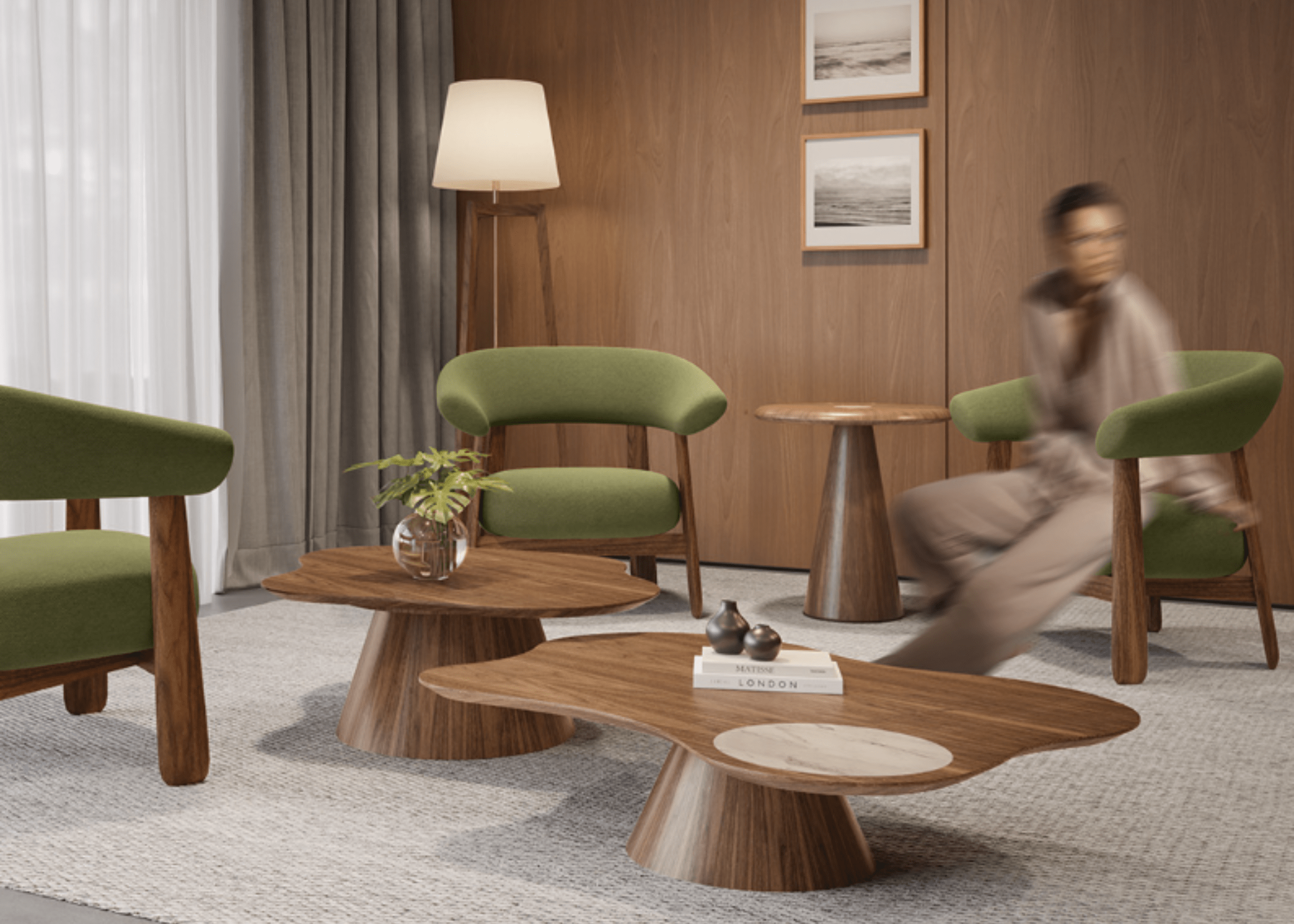 Mesa Davi em ambiente sofisticado com decoração minimalista