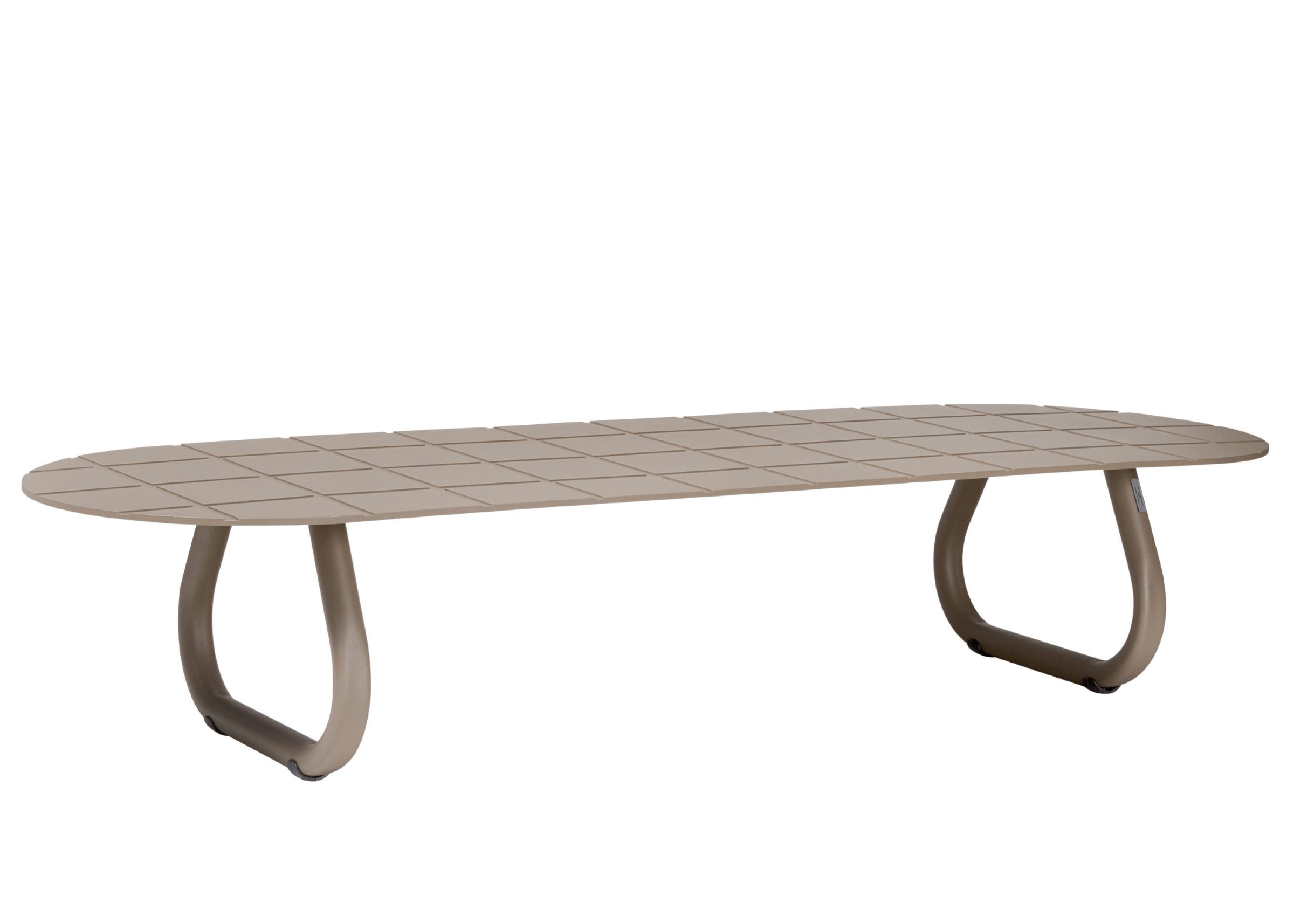 Mesa de Centro Horizon II com design geométrico moderno estrutura em alumínio pintado