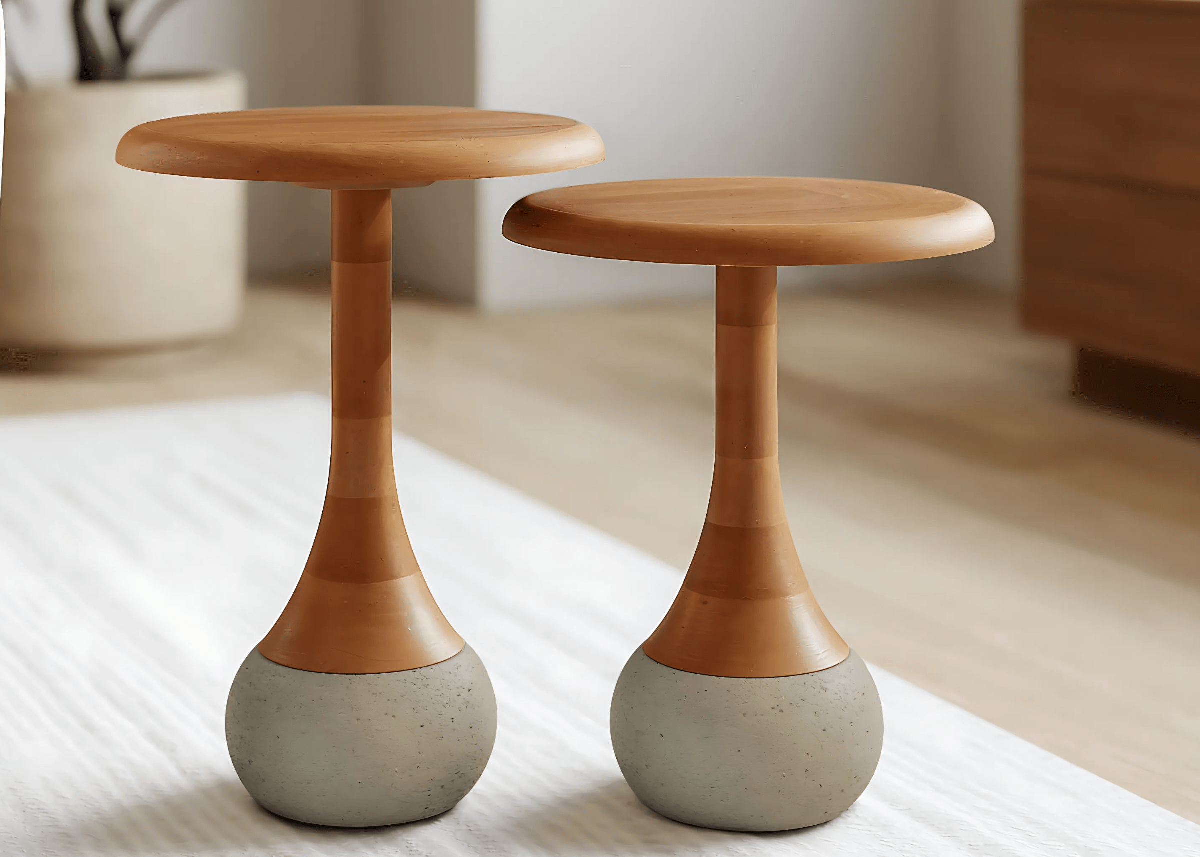 Mesa Lateral Cosmo compondo decoração elegante.