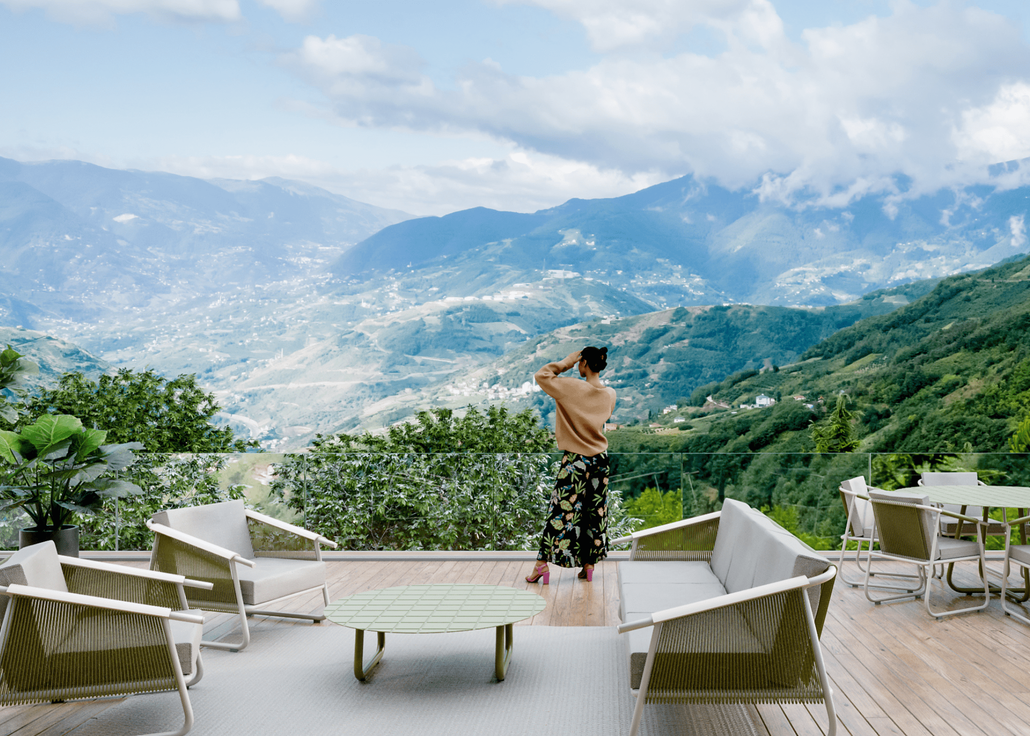 Transforme seu espaço em ar livre com estilo: Mesa de Centro Horizon para momentos relaxantes.