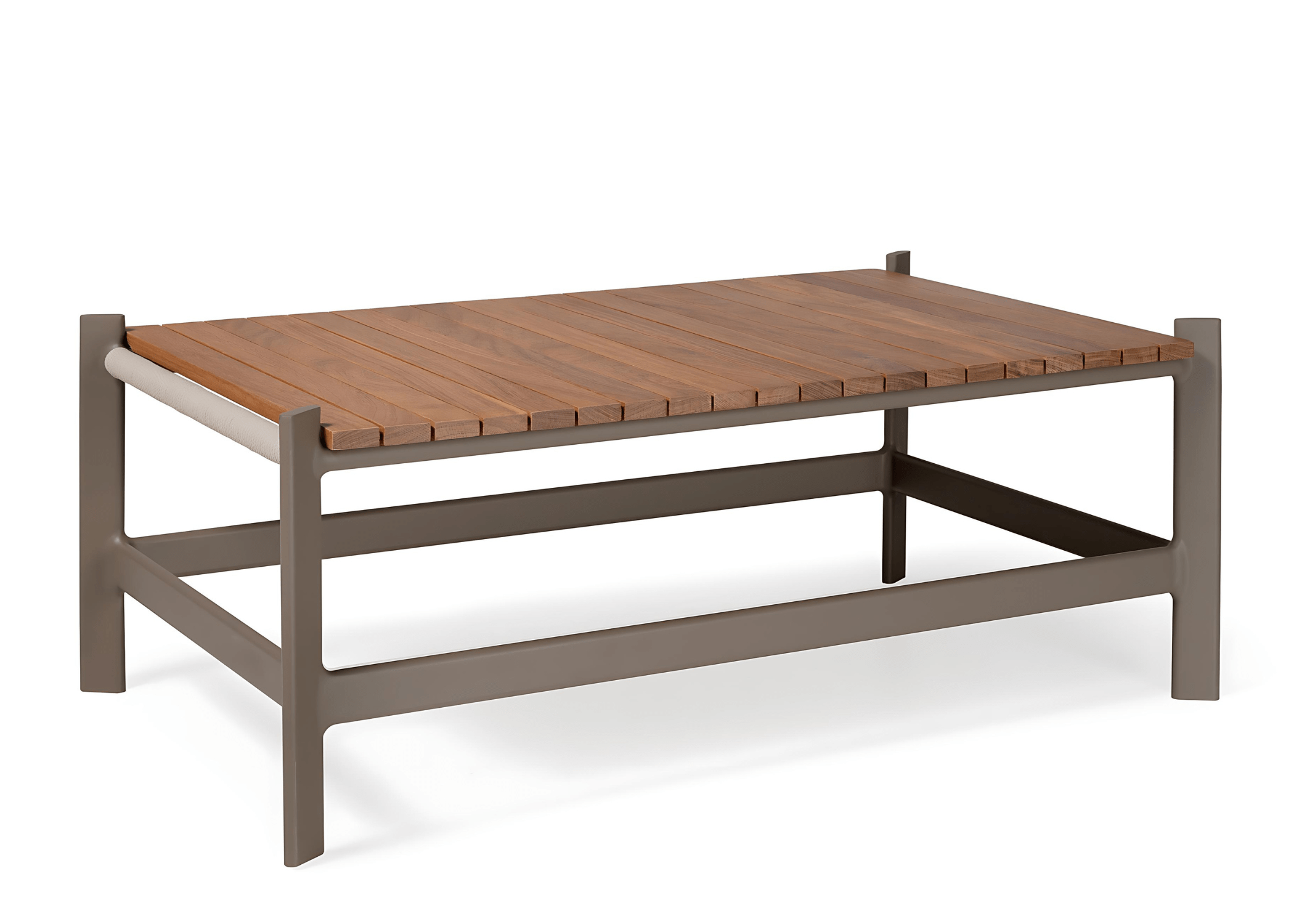 Mesa de Centro Sunset: sofisticação para sua área externa com estrutura em alumínio pintado.
