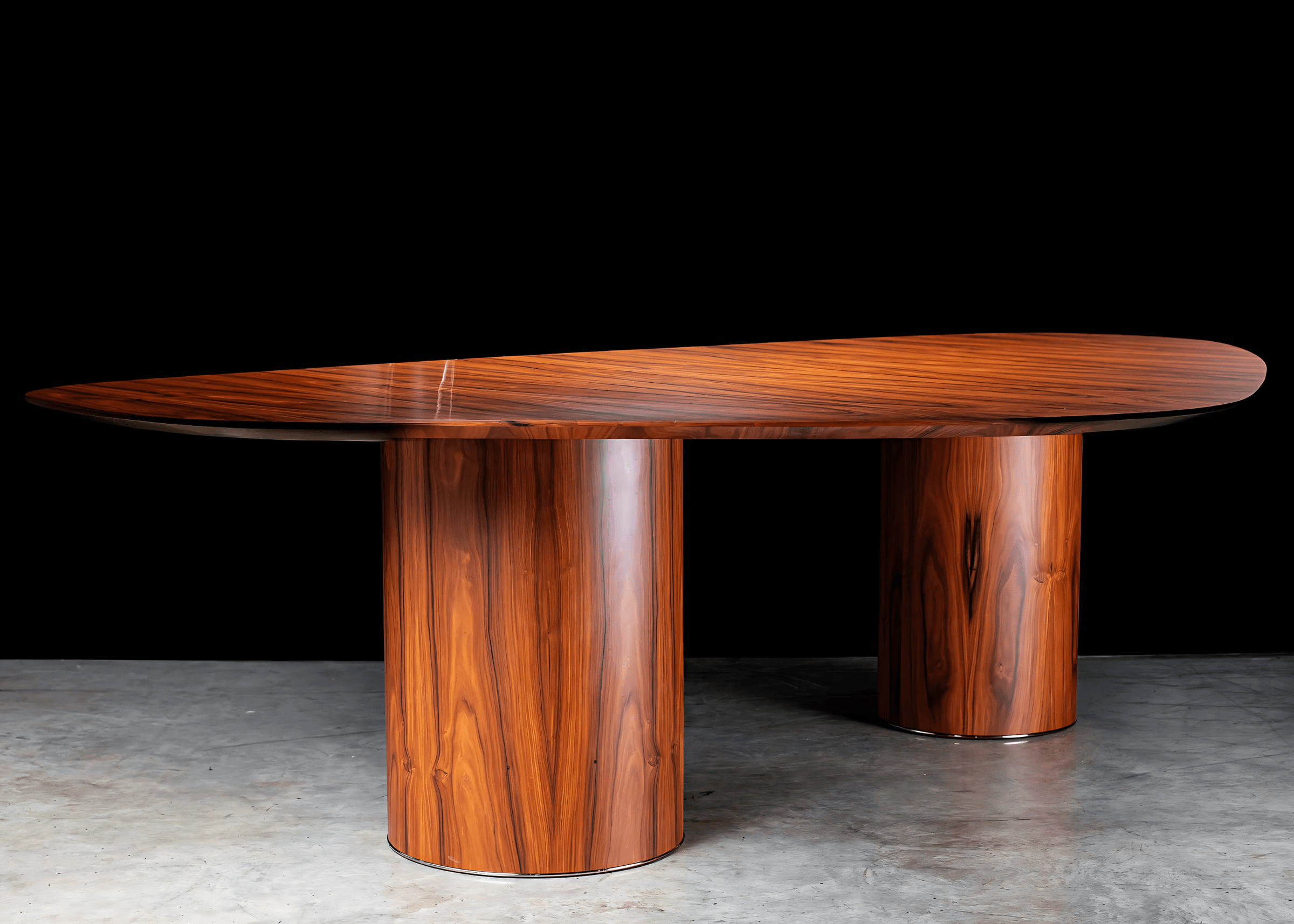 Design moderno e sofisticado da Mesa de Jantar Delta em madeira natural.