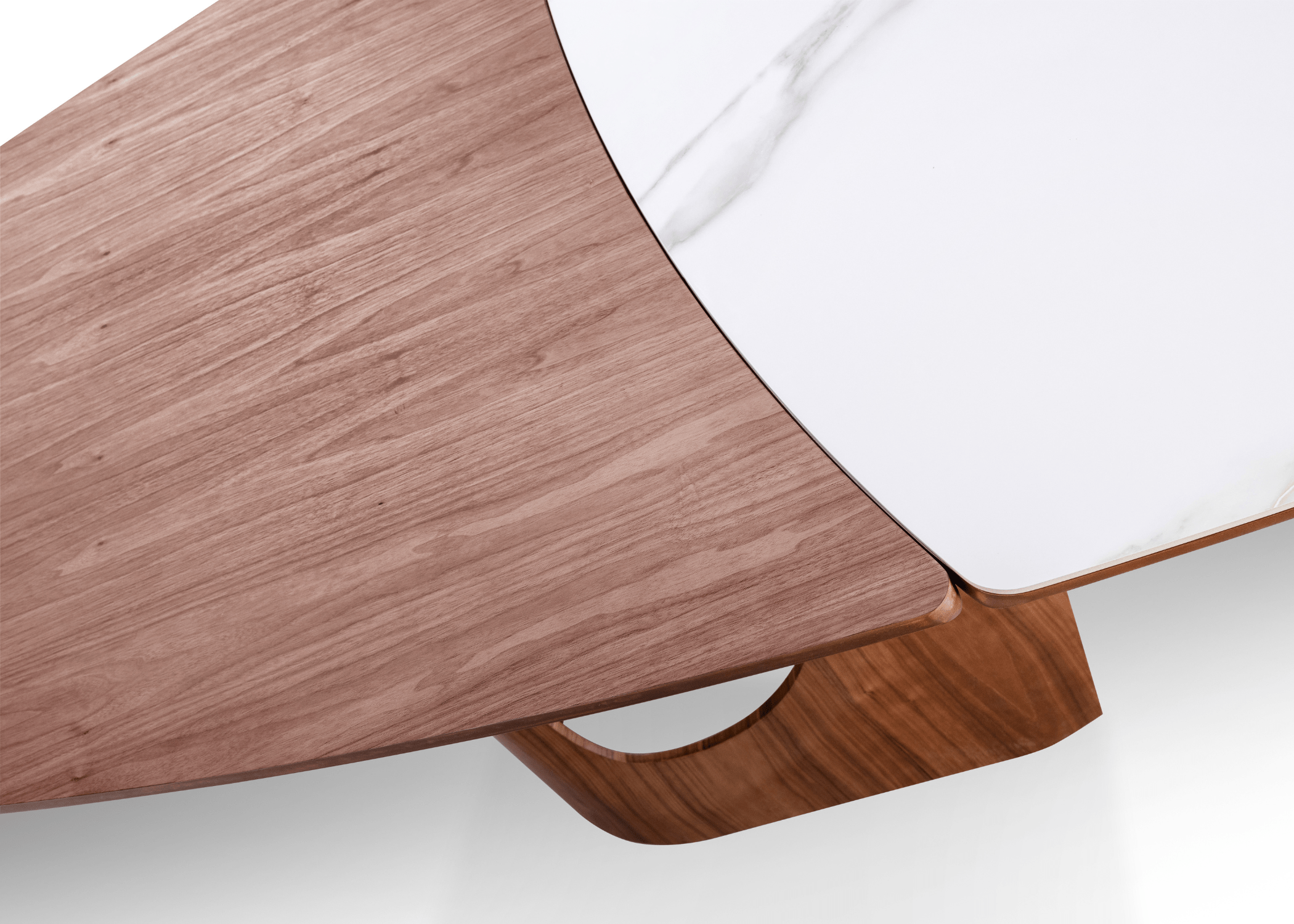 Sala de jantar decorada com a Mesa Fusion, estilo sofisticado e contemporâneo.