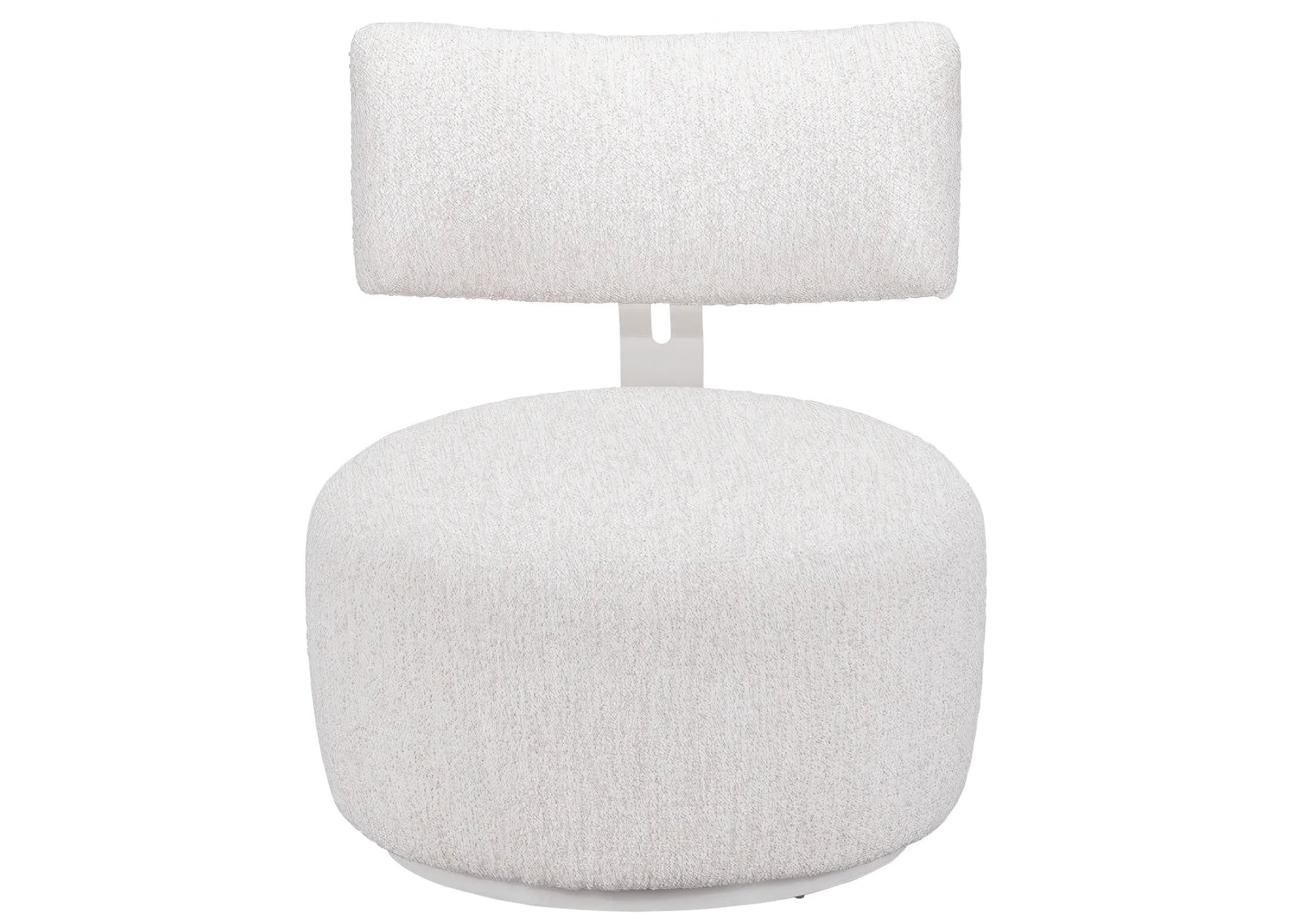 Poltrona Giratória Breno com design moderno e assento redondo