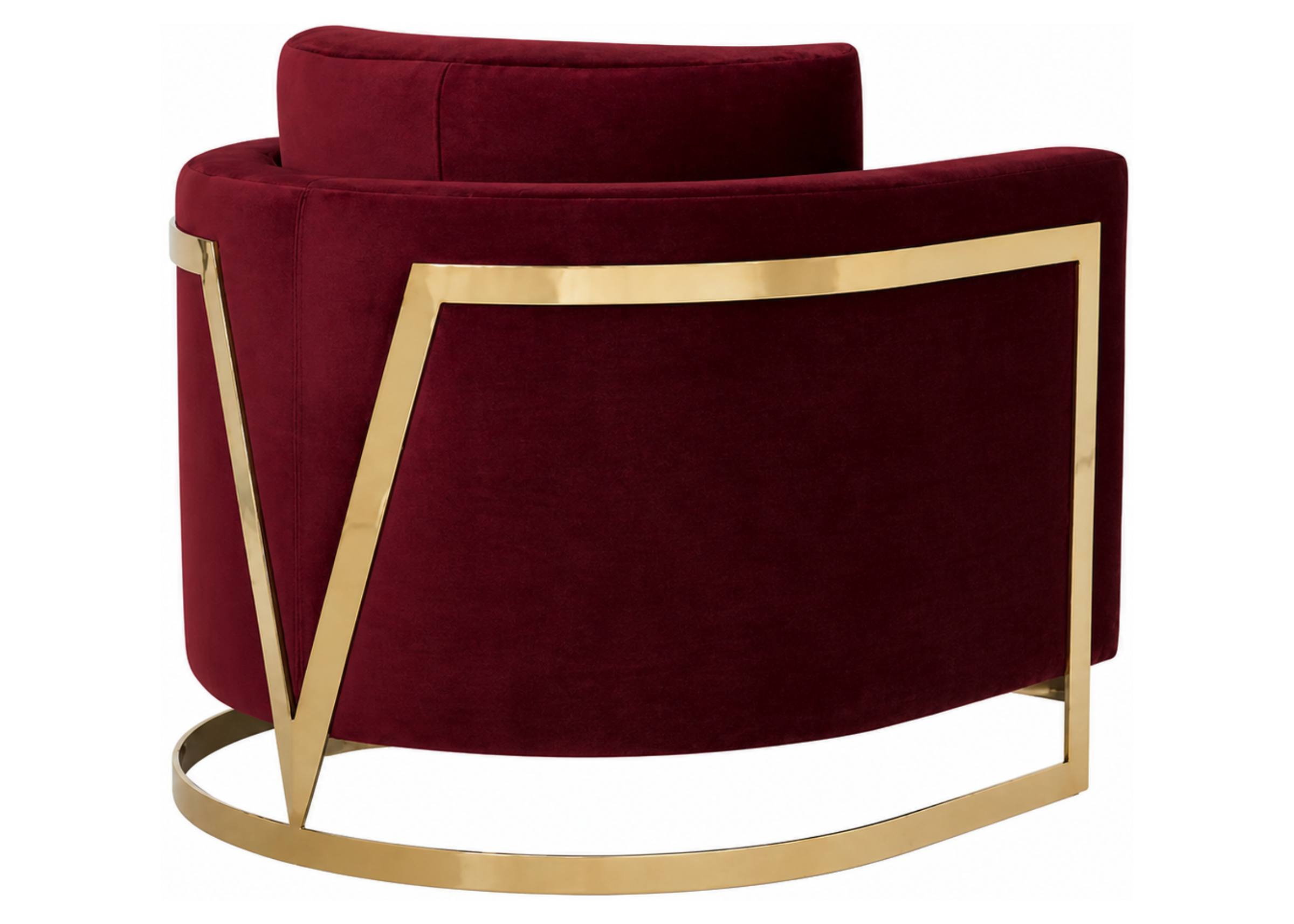 Poltrona modelo Volpi com design de alto luxo e acabamento refinado, vista sobre fundo neutro. Peça imponente e elegante, ideal para salas de estar sofisticadas ou ambientes com decoração exclusiva.