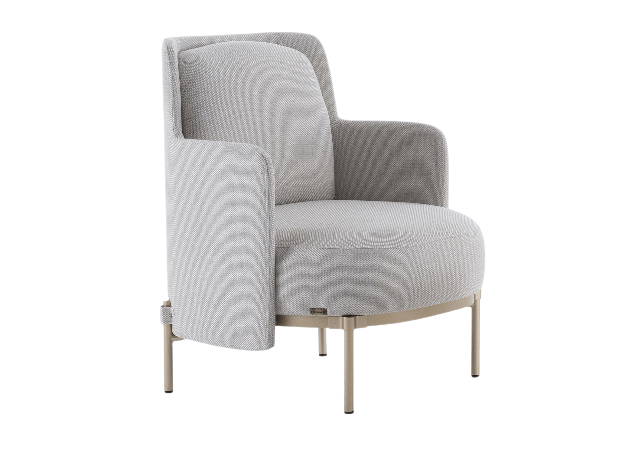 Poltrona Celine com braço: estilo e conforto em um design elegante.