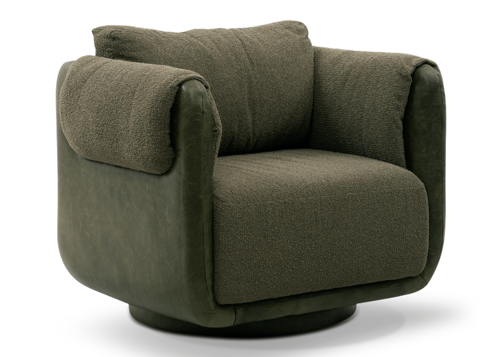 Onde o relaxamento encontra o design, com a Poltrona Giratória Ted.