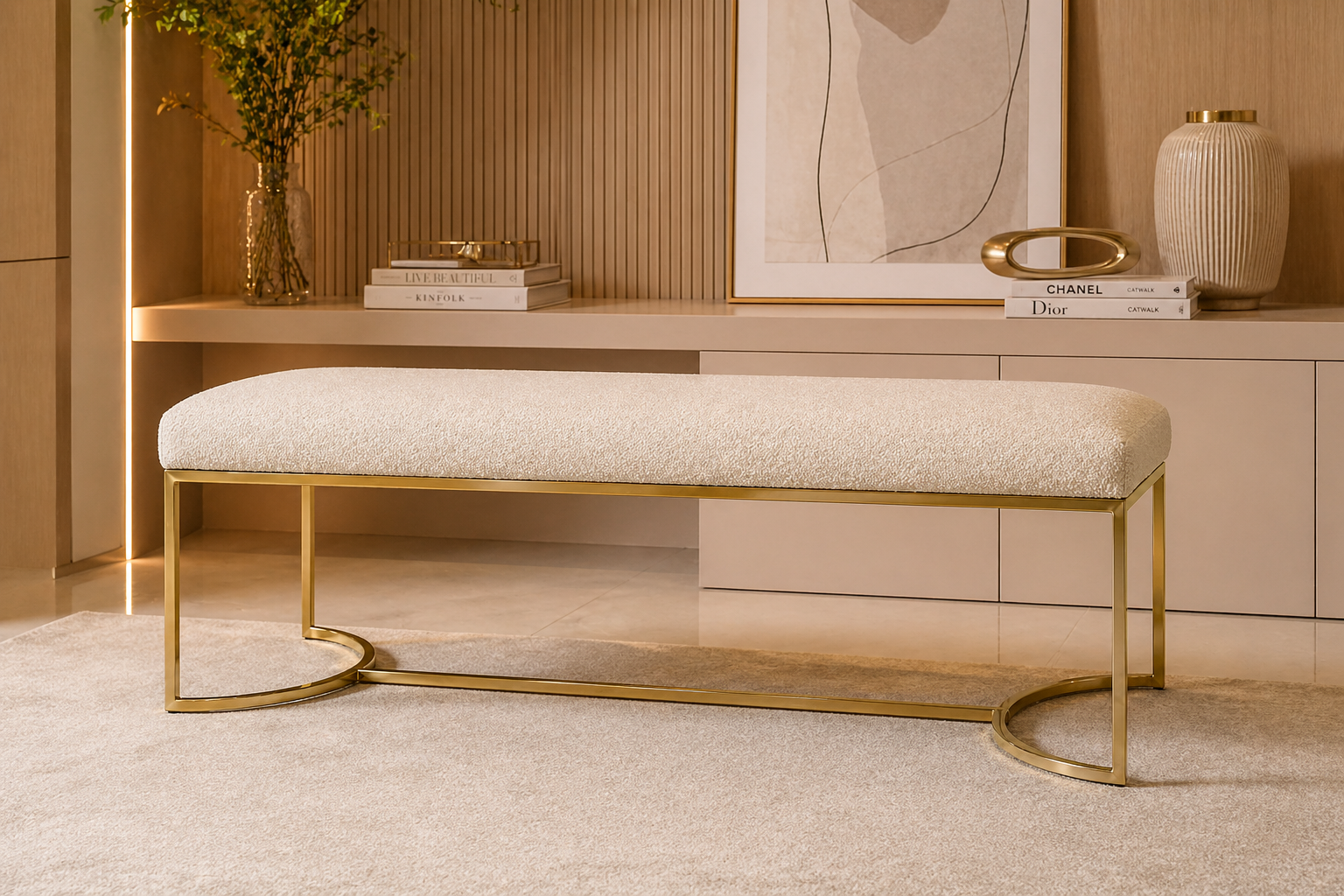 Recamier Sara com estilo contemporâneo e materiais premium para ambientes charmosos e funcionais.