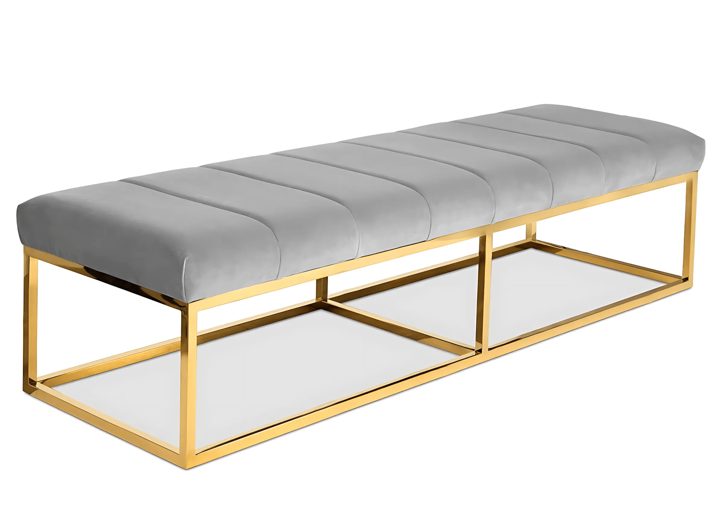 Recamier Angel: estrutura de aço inox 304 e estofamento luxuoso para um design imponente.