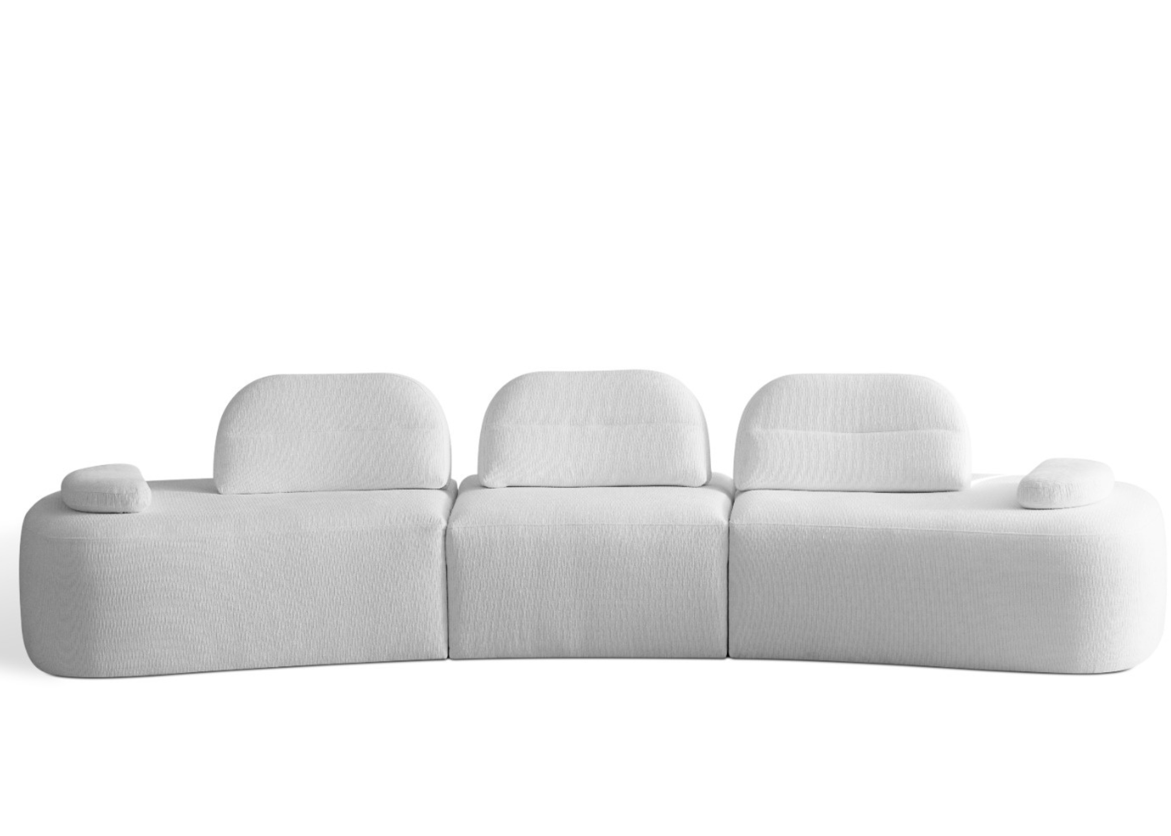Sofá Magnus com almofadas laterais móveis e acabamento macio