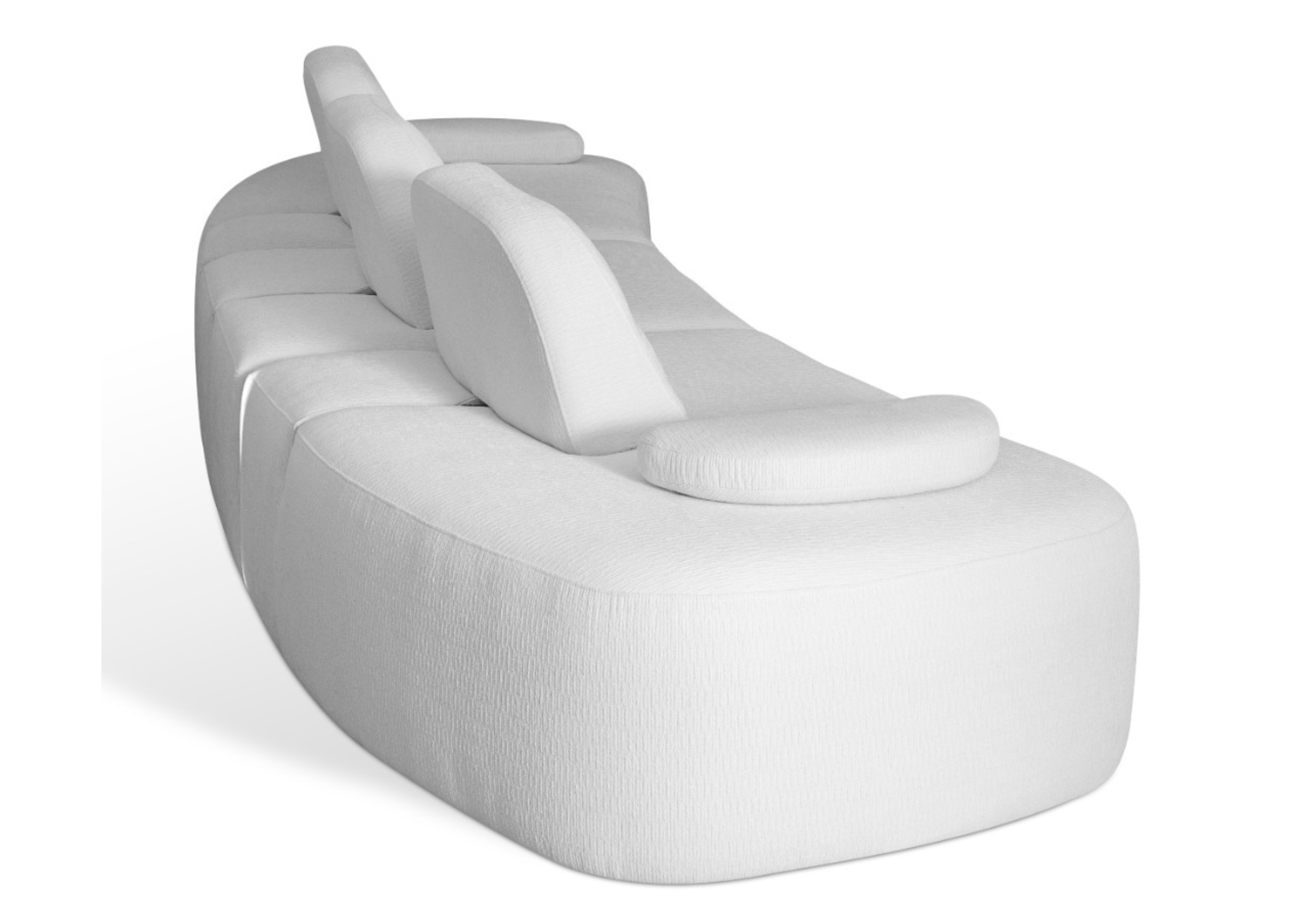 Detalhe do encosto articulável elétrico do Sofá Magnus