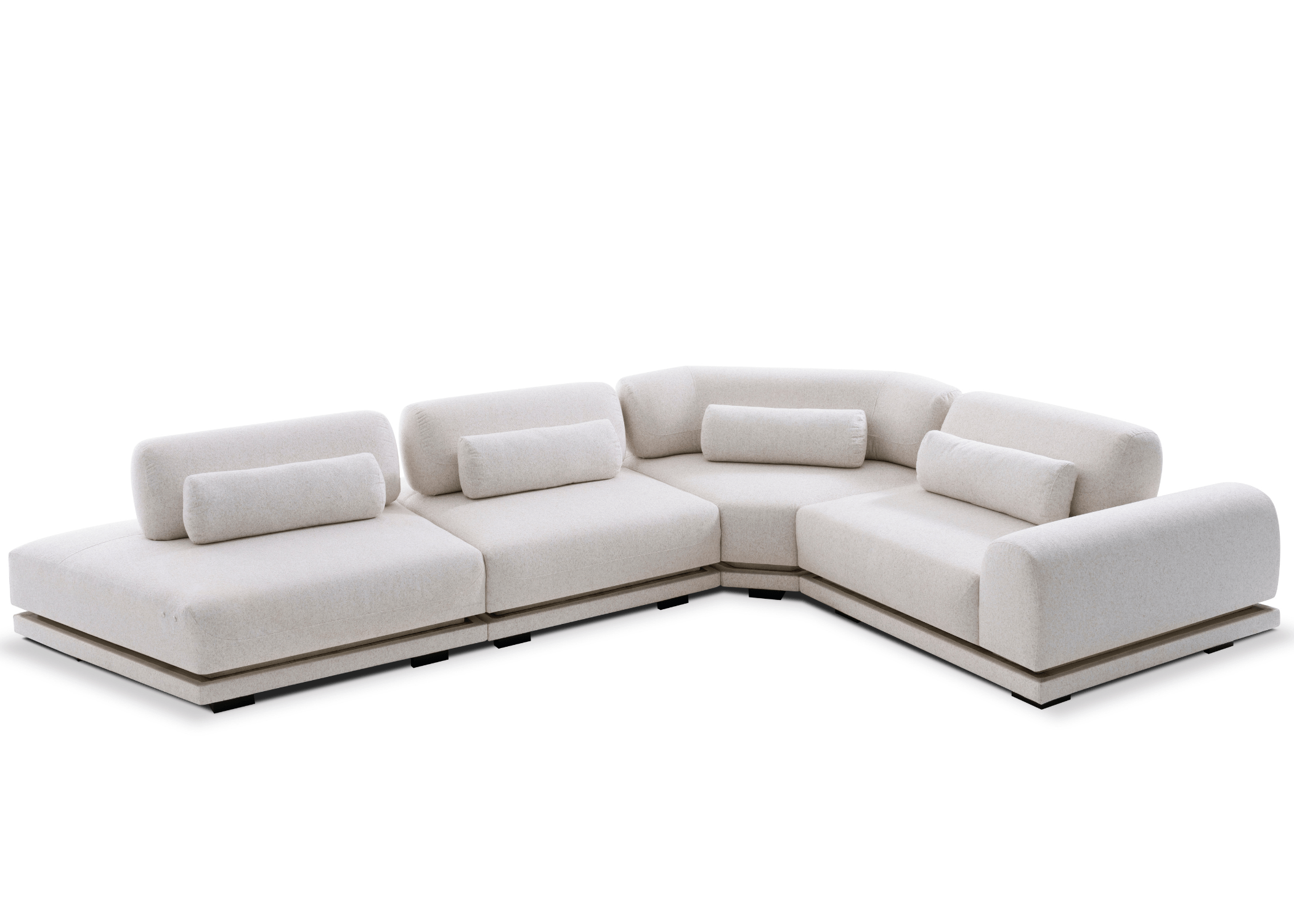 Sofá Canto Lian em formato L para ambientes sofisticados e elegantes.