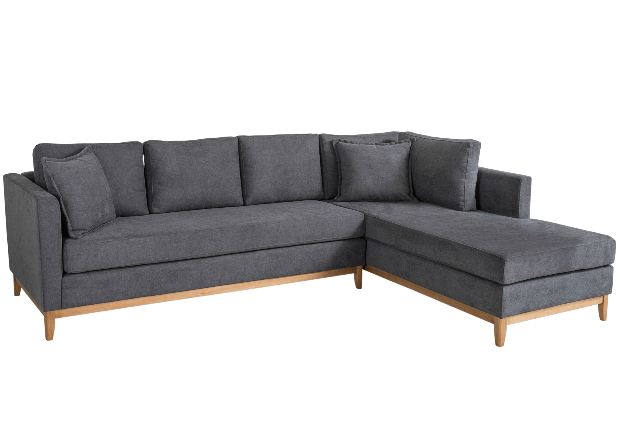 Sofá Delosney estrutura em L para estilo contemporâneo