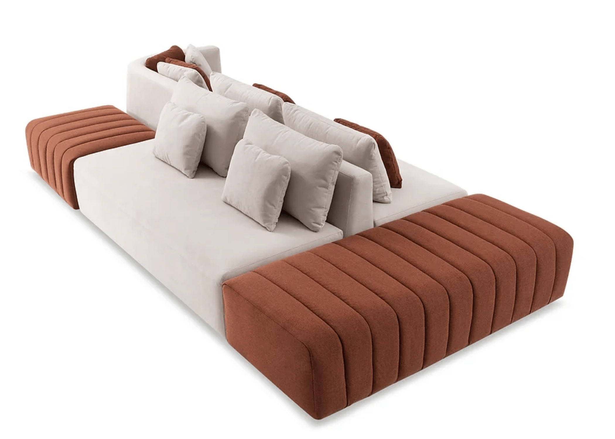 Personalize o seu espaço com o Sofá Ilha Duplo II.