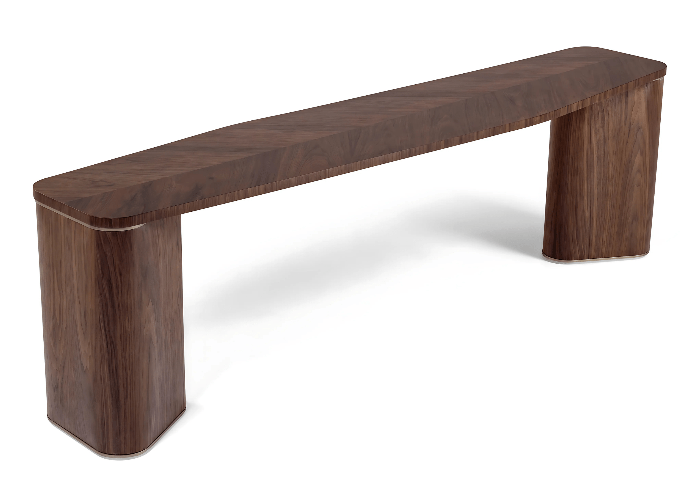 Aparador Lupi em madeira nogueira, ideal para salas de estar elegantes e contemporâneas. Com design minimalista e acabamento refinado, é a peça perfeita para adicionar funcionalidade e sofisticação à decoração.