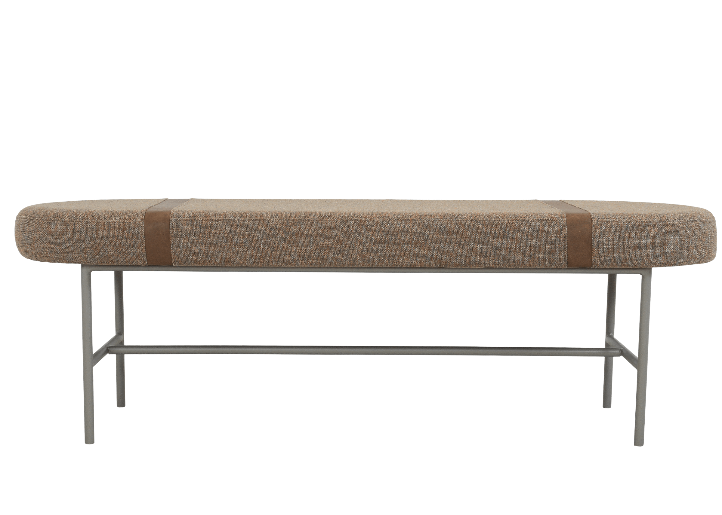 Banco modelo Milan base em aço carbono. Design funcional e sofisticado, ideal para ambientes contemporâneos, apresentado sobre fundo neutro.