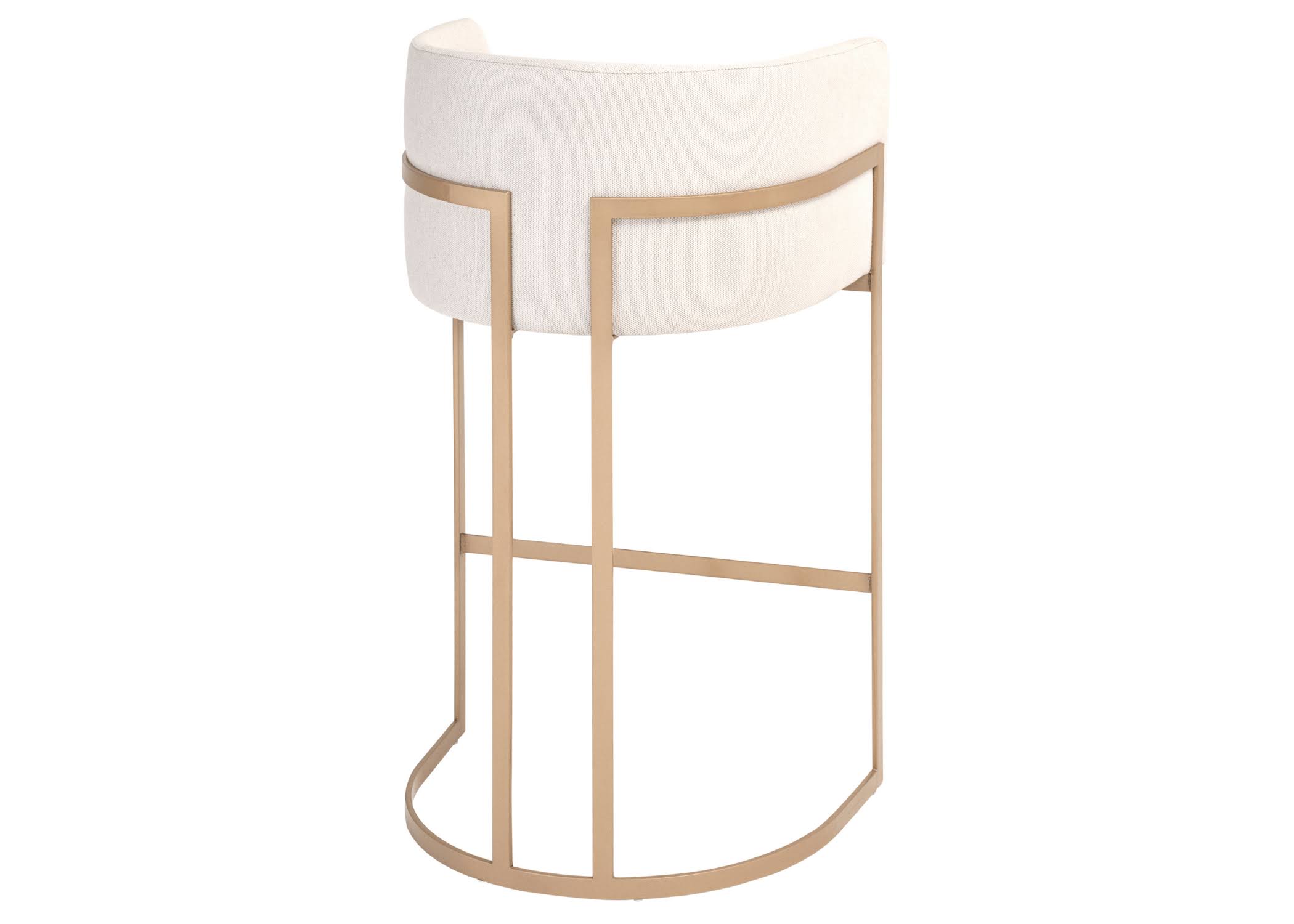 Banqueta Diamante estofada com design contemporâneo e base metálica, perfeita para cozinha planejada e bancada.