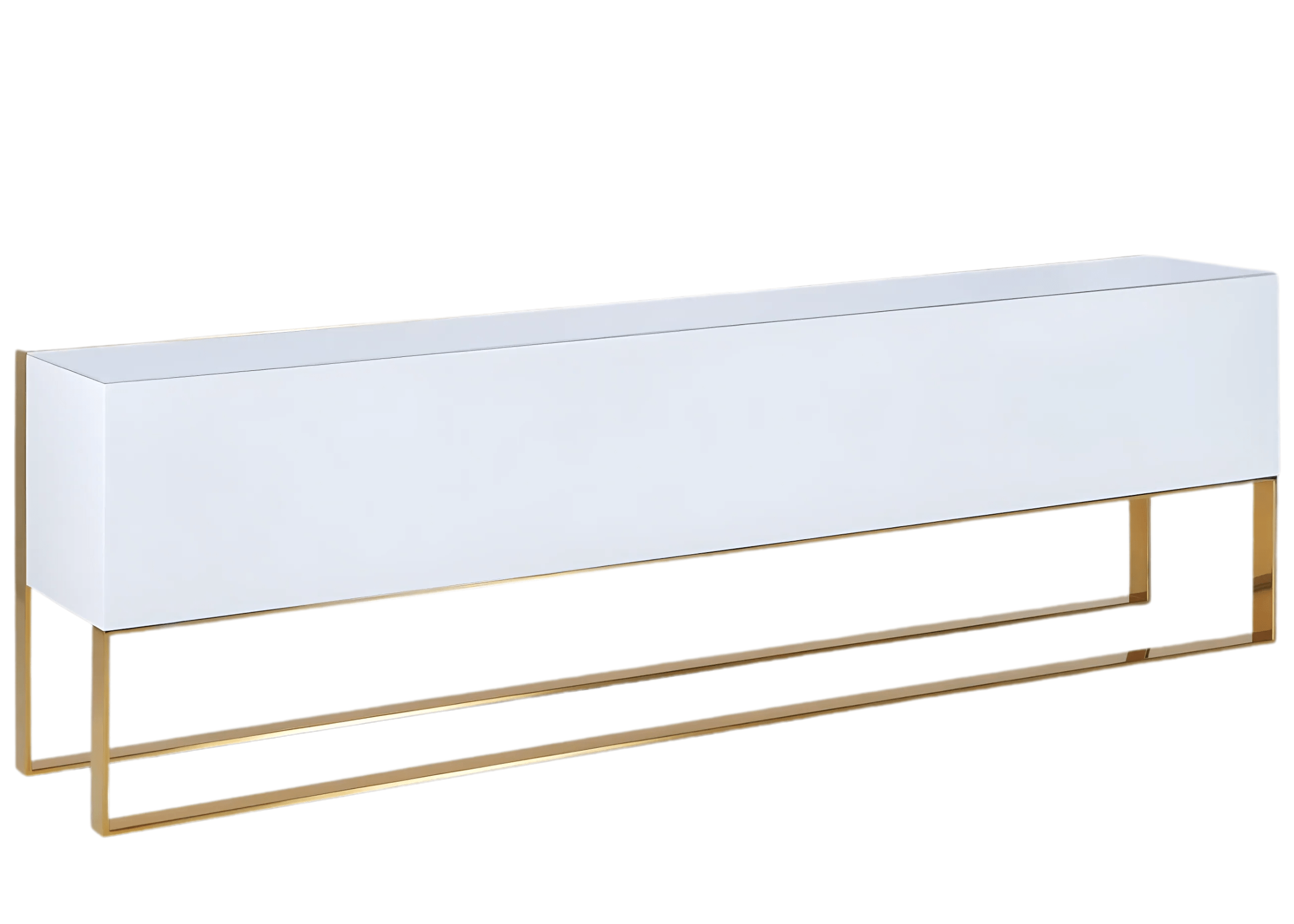Buffet Alaska em laca branca com acabamento elegante e minimalista