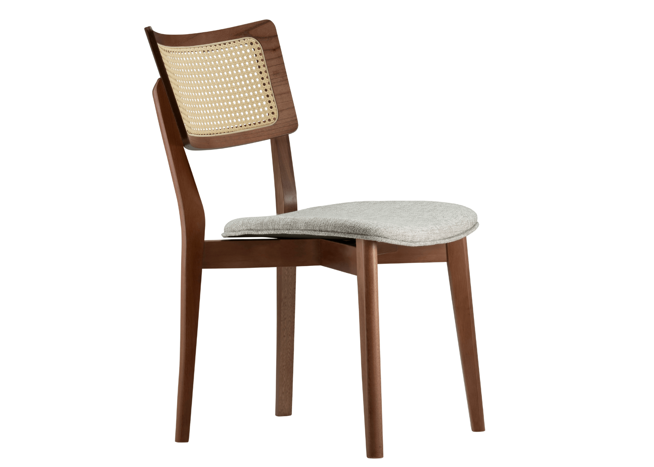 Cadeira Connie laminada com design contemporâneo e sofisticado, ideal para compor ambientes modernos, elegantes e acolhedores.