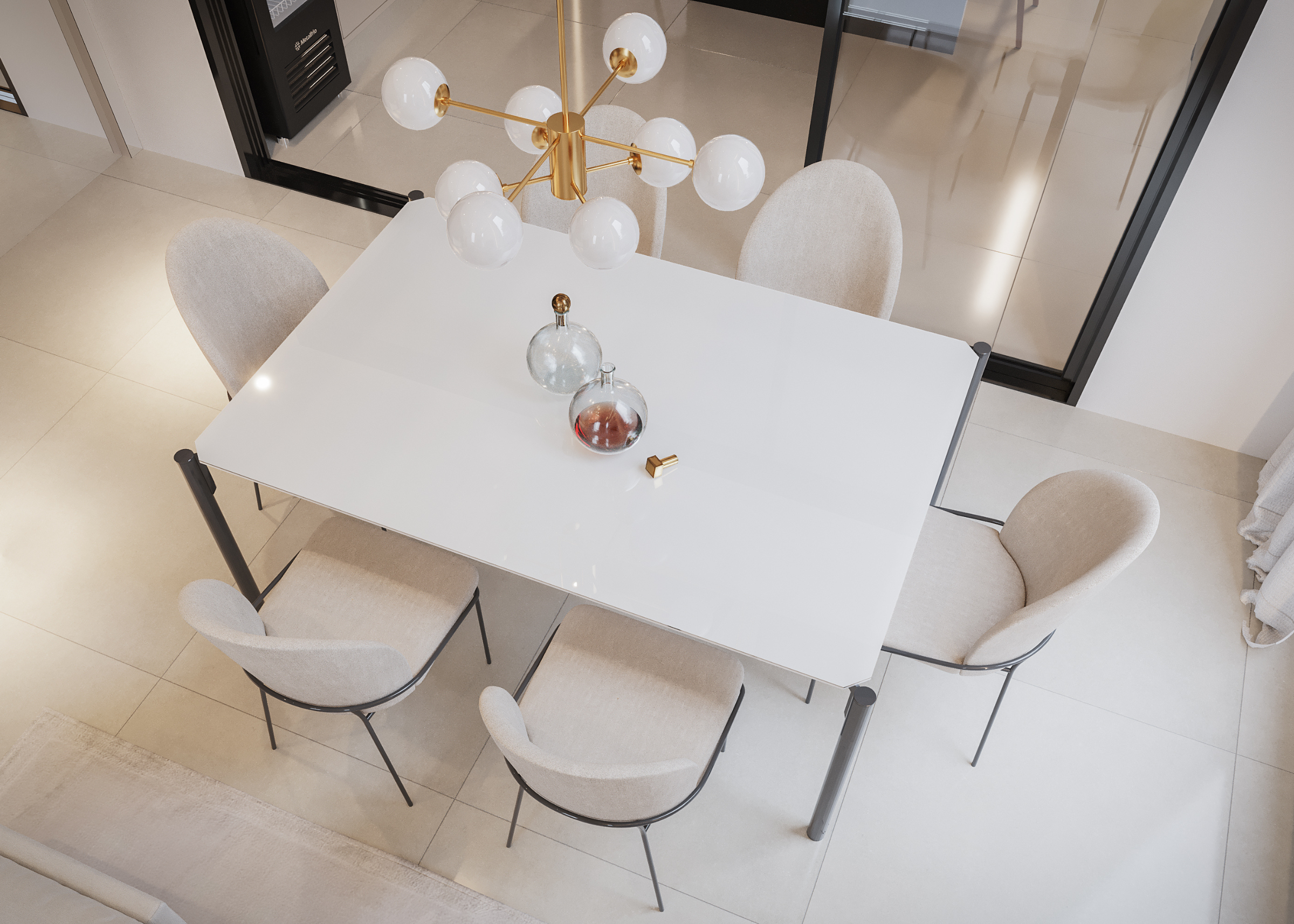 Cadeira Fit com detalhes impactantes e design elegante, ideal para compor ambientes modernos e sofisticados.