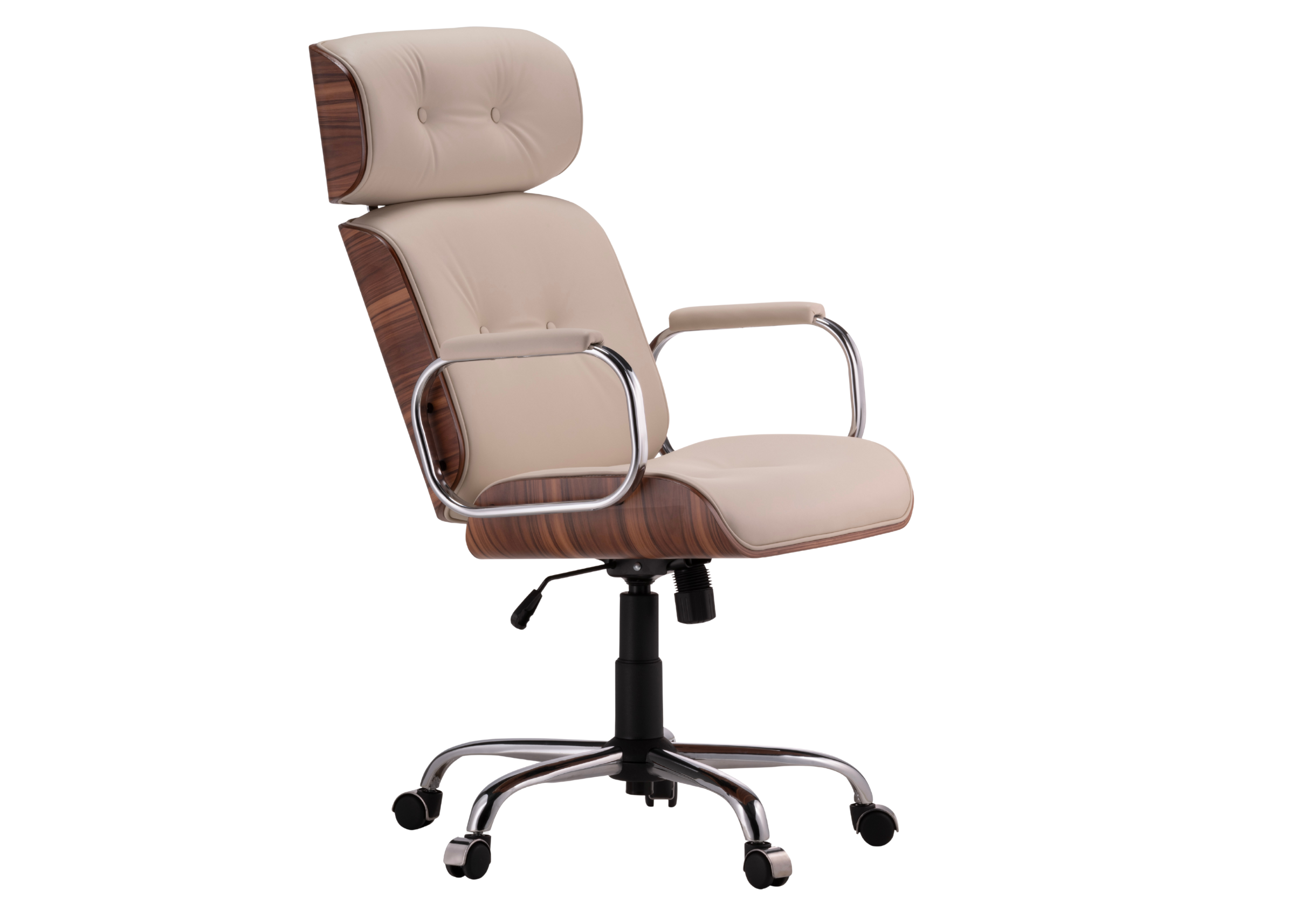 Cadeira de escritório Plenitude giratória com design elegante. Móvel sofisticado e funcional para composições modernas em ambientes de trabalho.