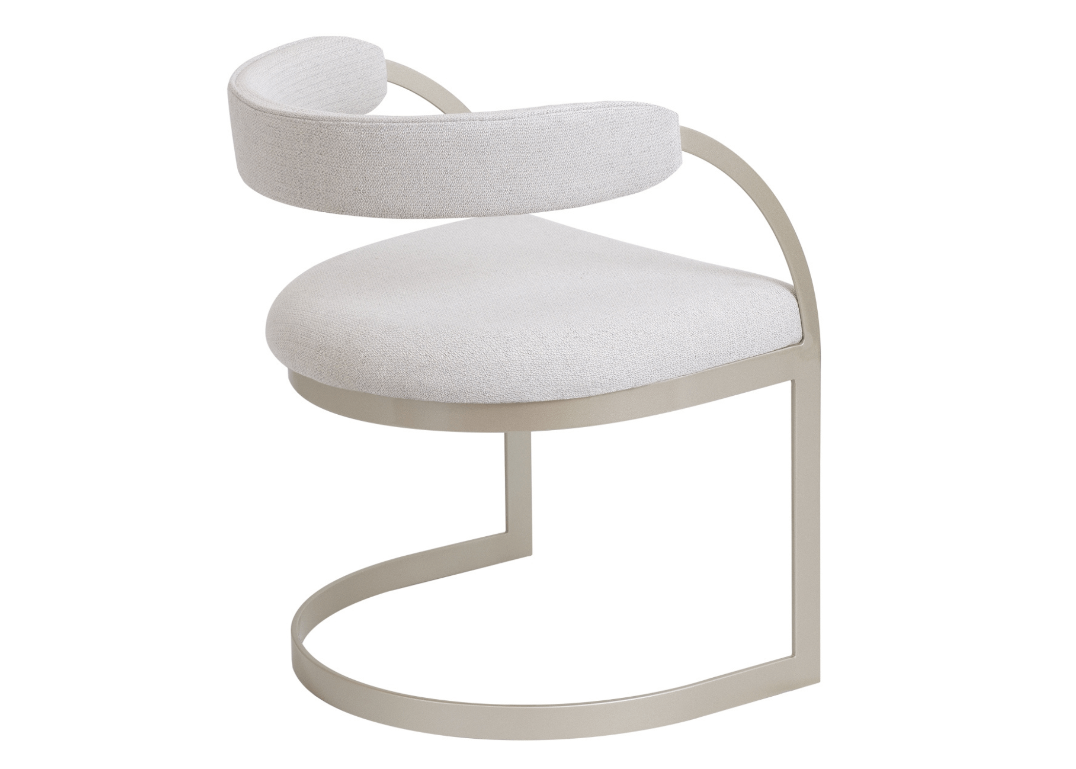 Cadeira Lidi com base em aço carbono, apresentando design moderno e elegante, ideal para compor ambientes sofisticados e contemporâneos