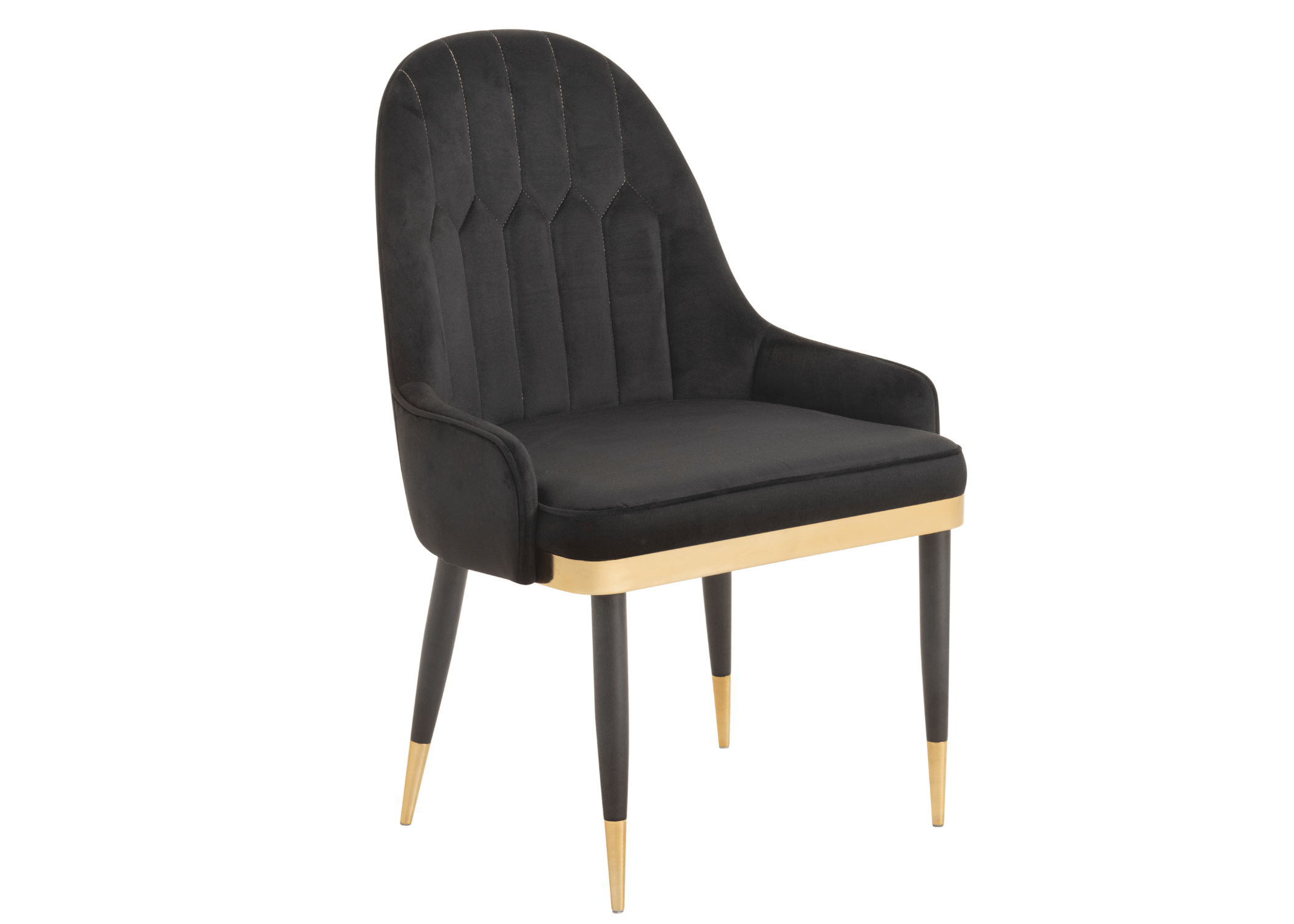 Barra frontal dourada: toque exclusivo na Cadeira Luxor Gold.