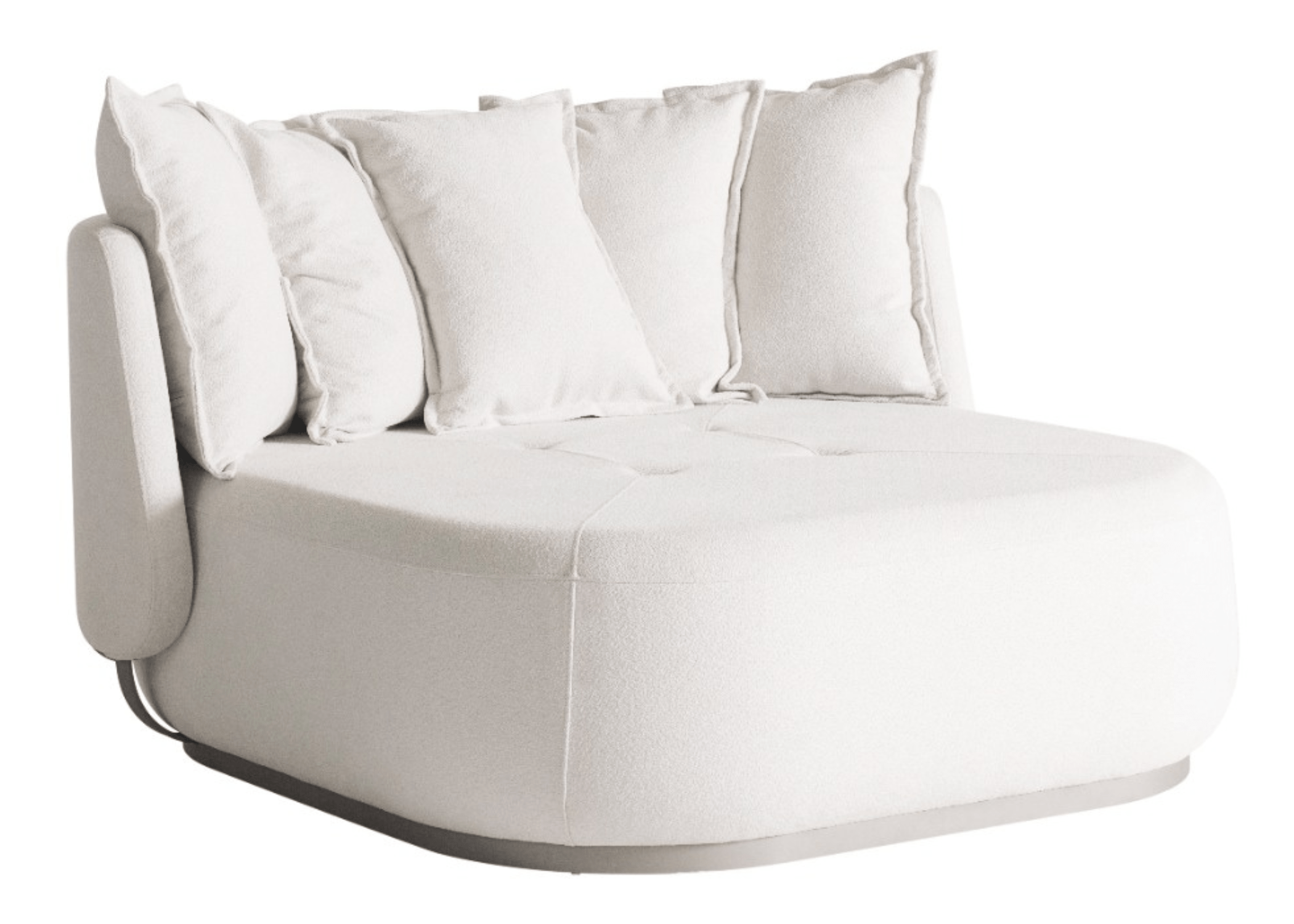 Chaise Rubi em destaque, conforto e sofisticação em um móvel elegante.